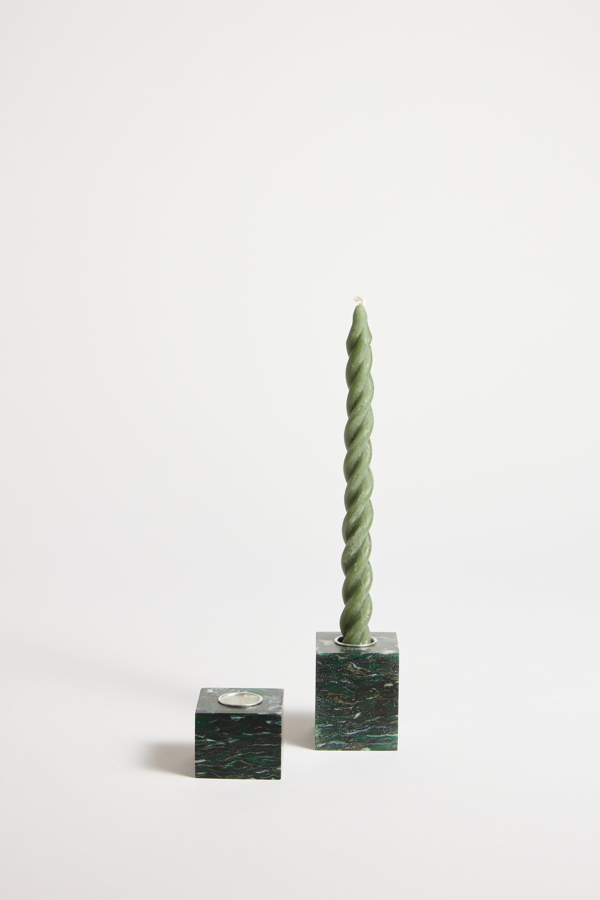 Marbled Candleholders — Set of 2