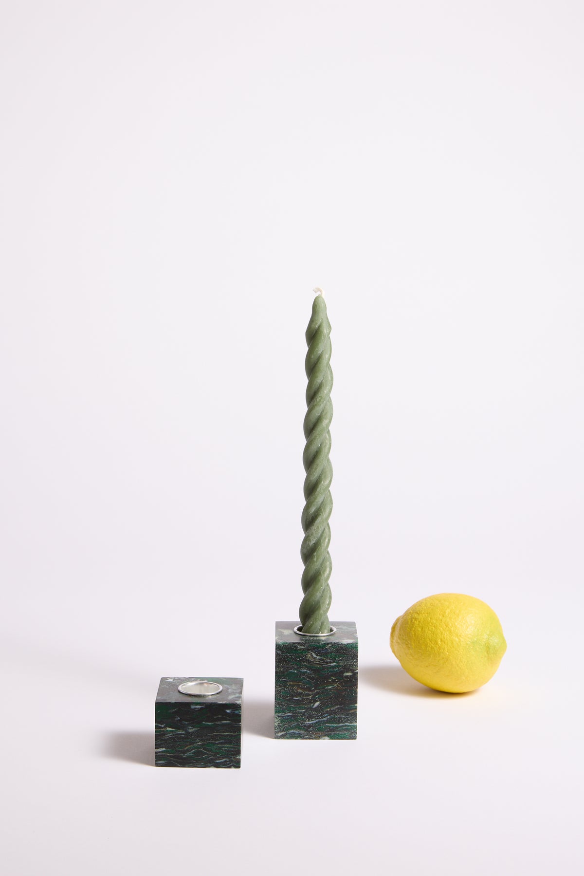 Marbled Candleholders — Set of 2