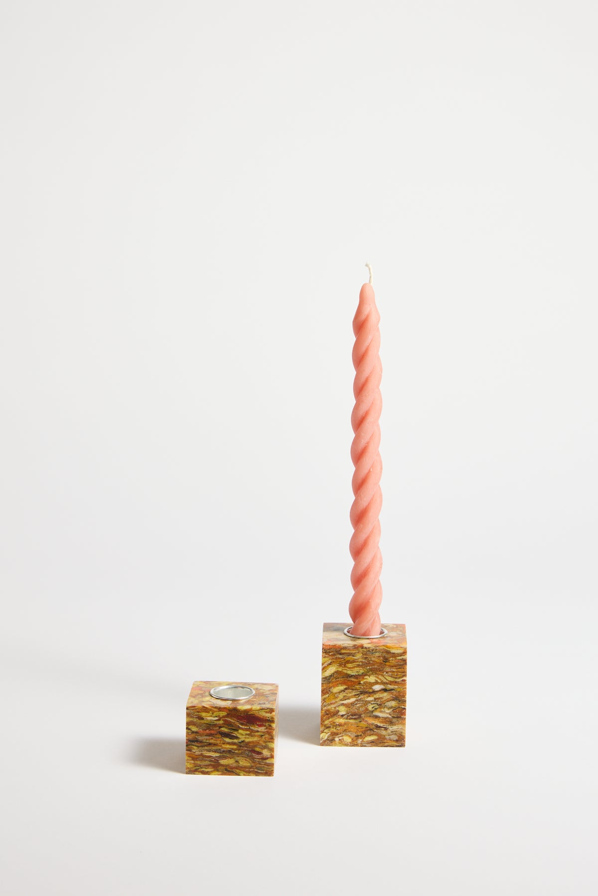 Marbled Candleholders — Set of 2