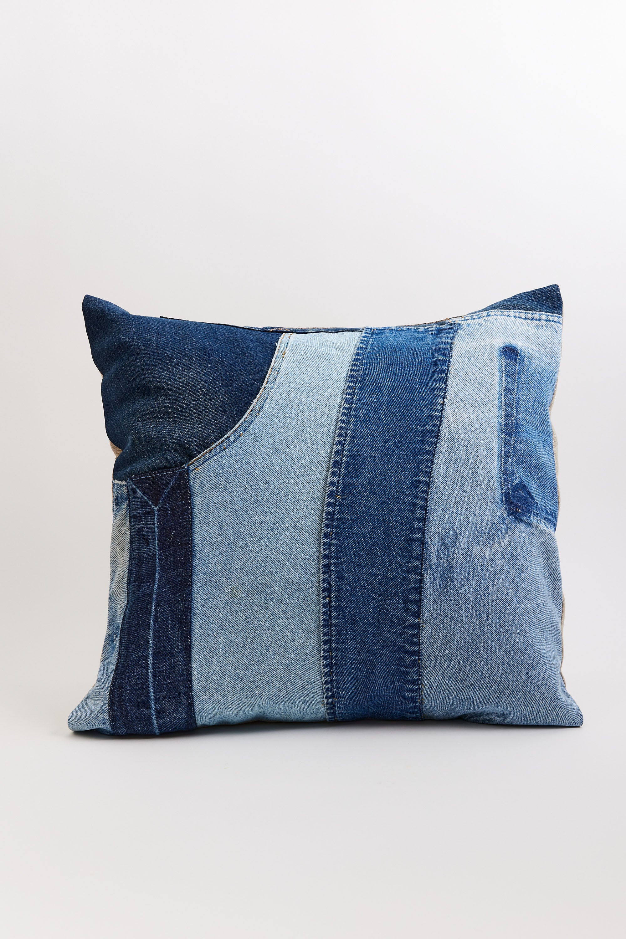 Patchwork Denim Pillowcase