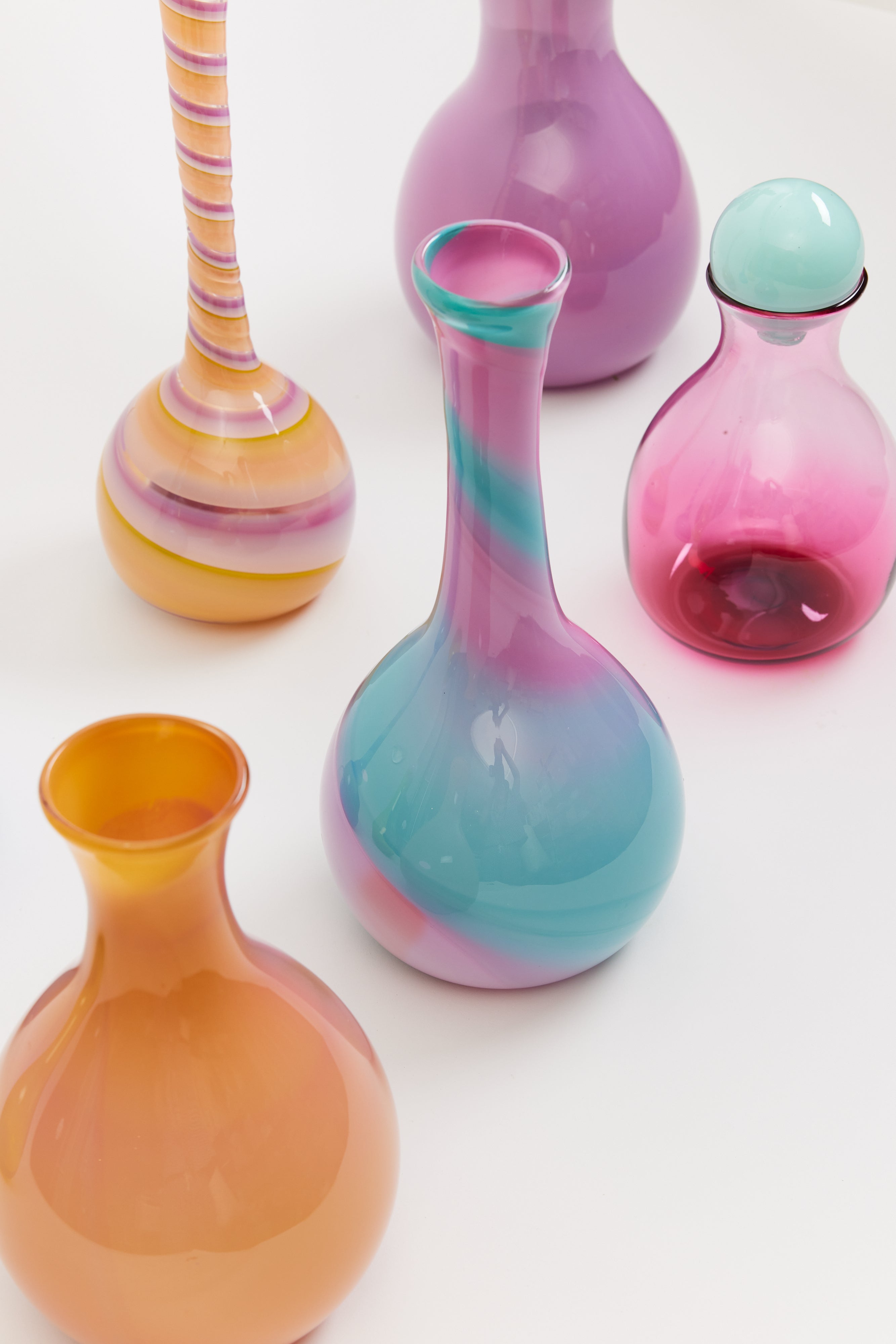 Michael Anchin Medium, Lilac Sky Spiral Vase