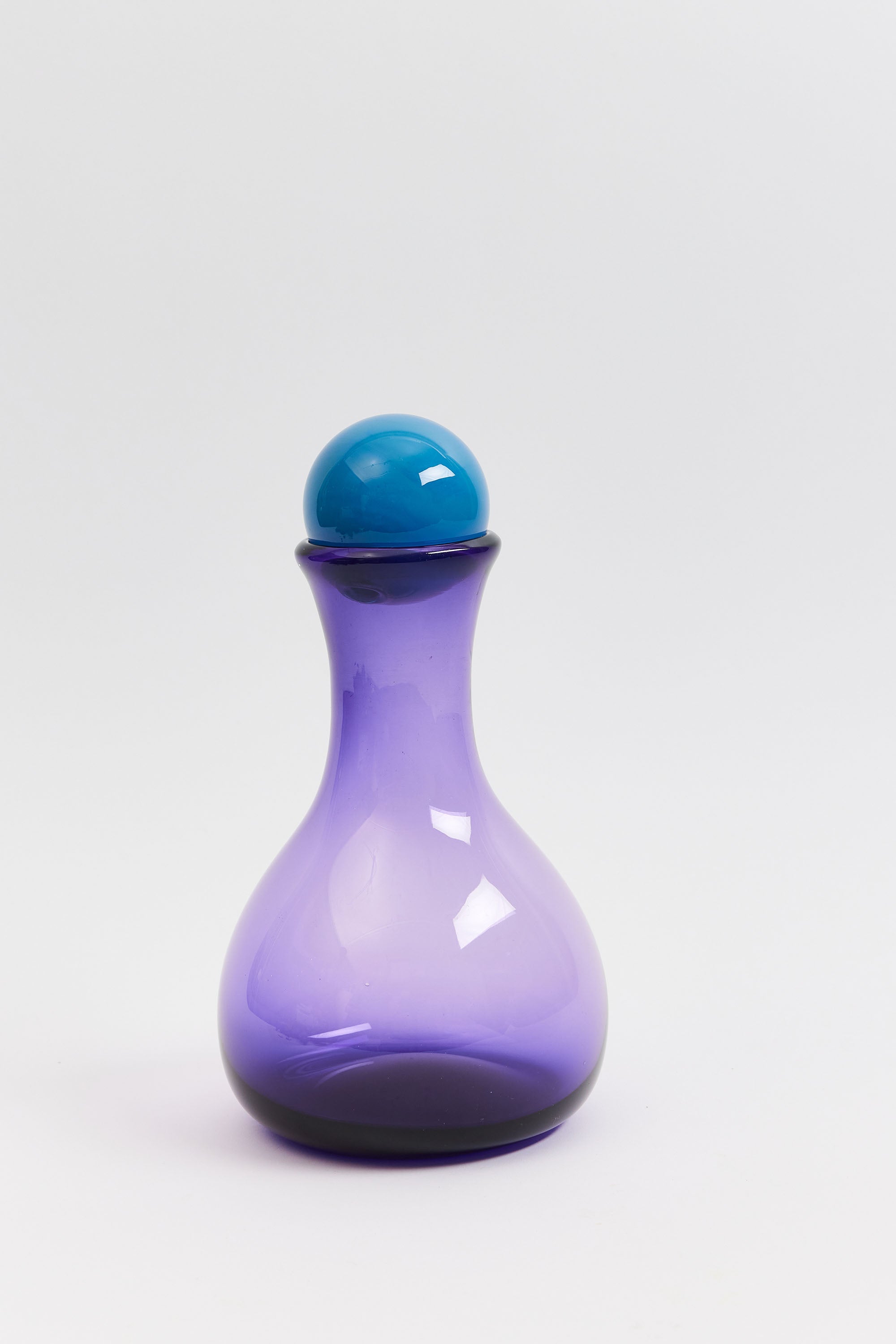 Michael Anchin Short Plum Vase with Lapis Ball