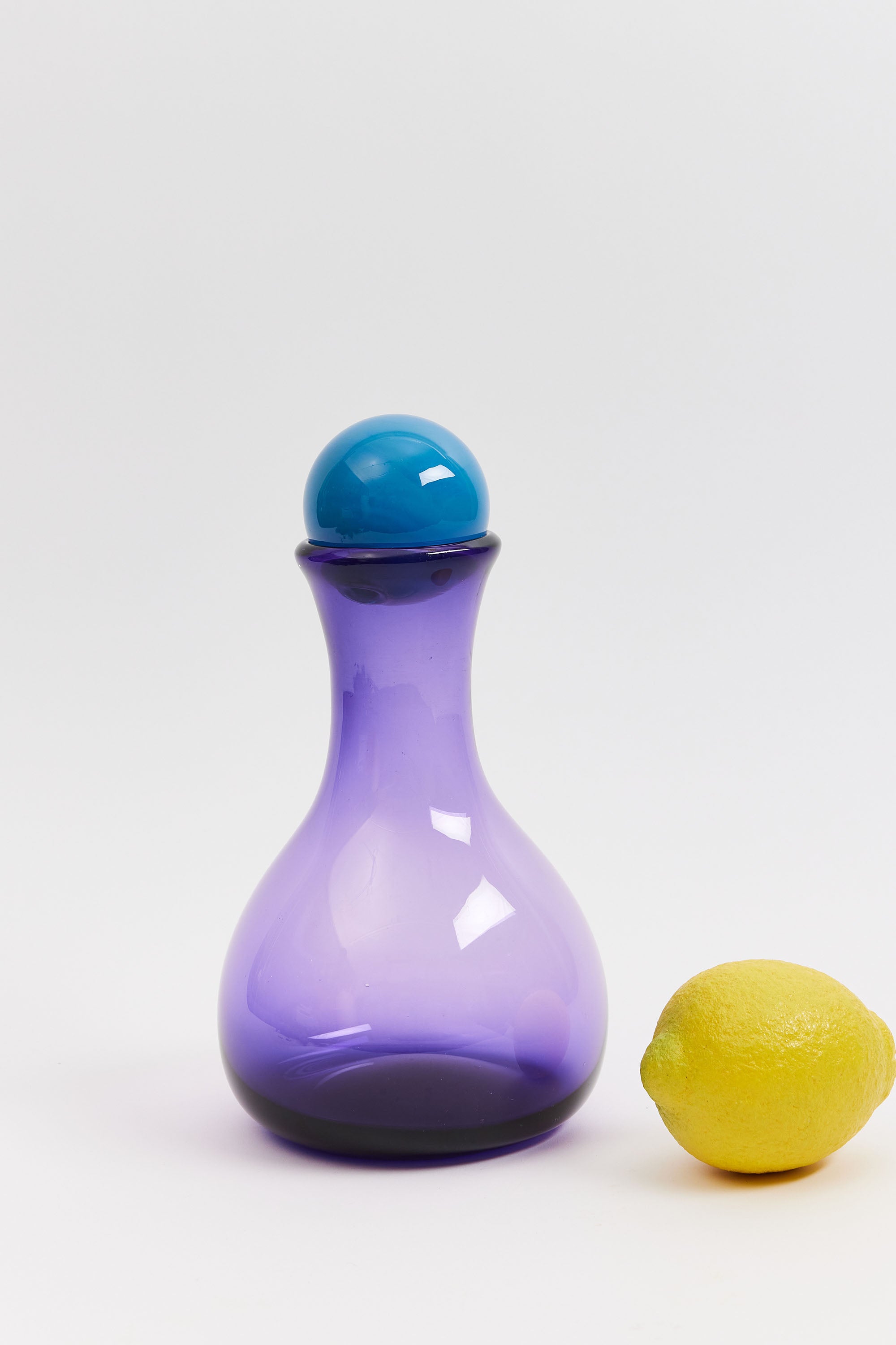 Michael Anchin Short Plum Vase with Lapis Ball