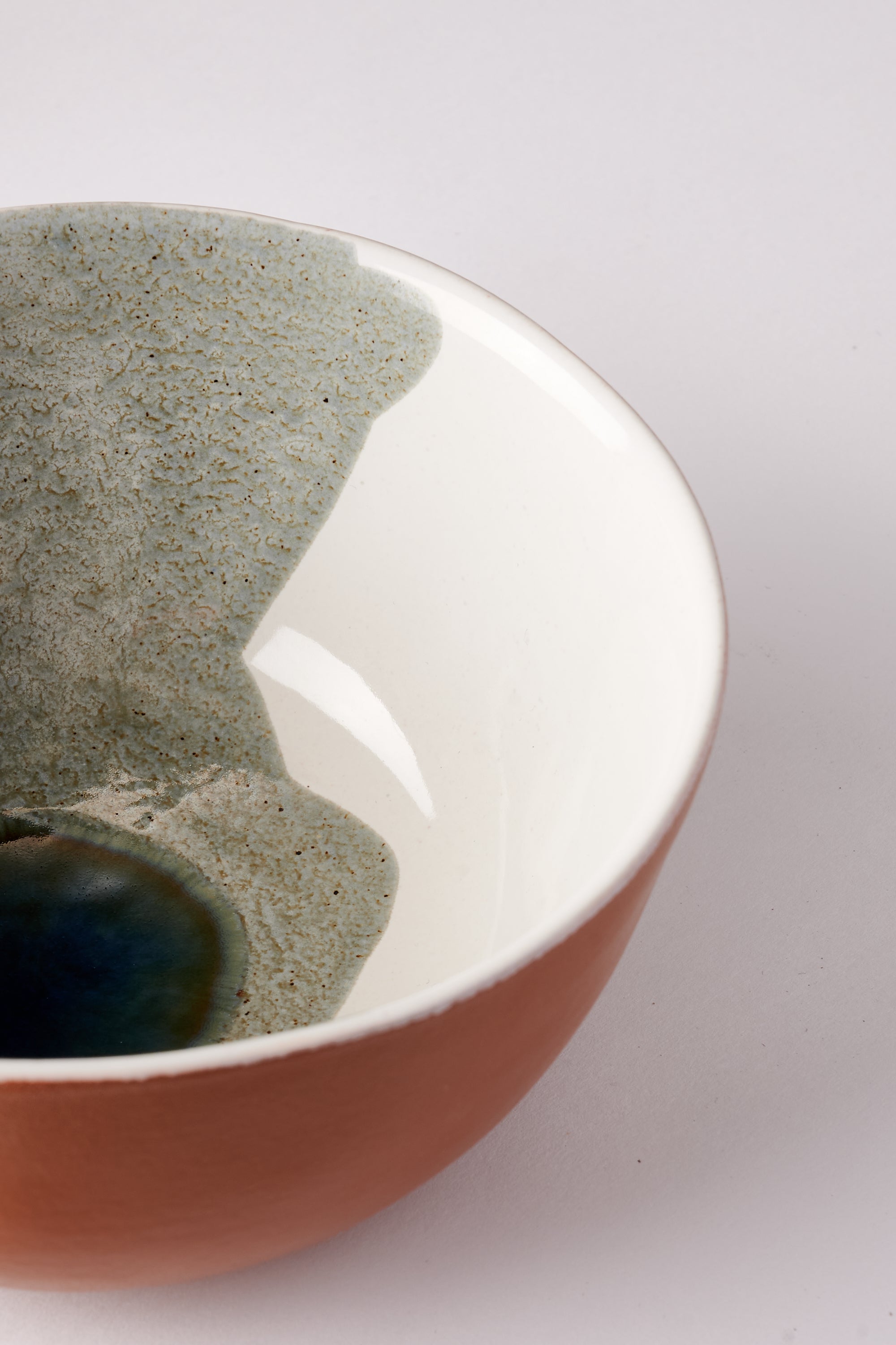 Oriana’s Ashes Cereal Bowl with Moss Overglaze