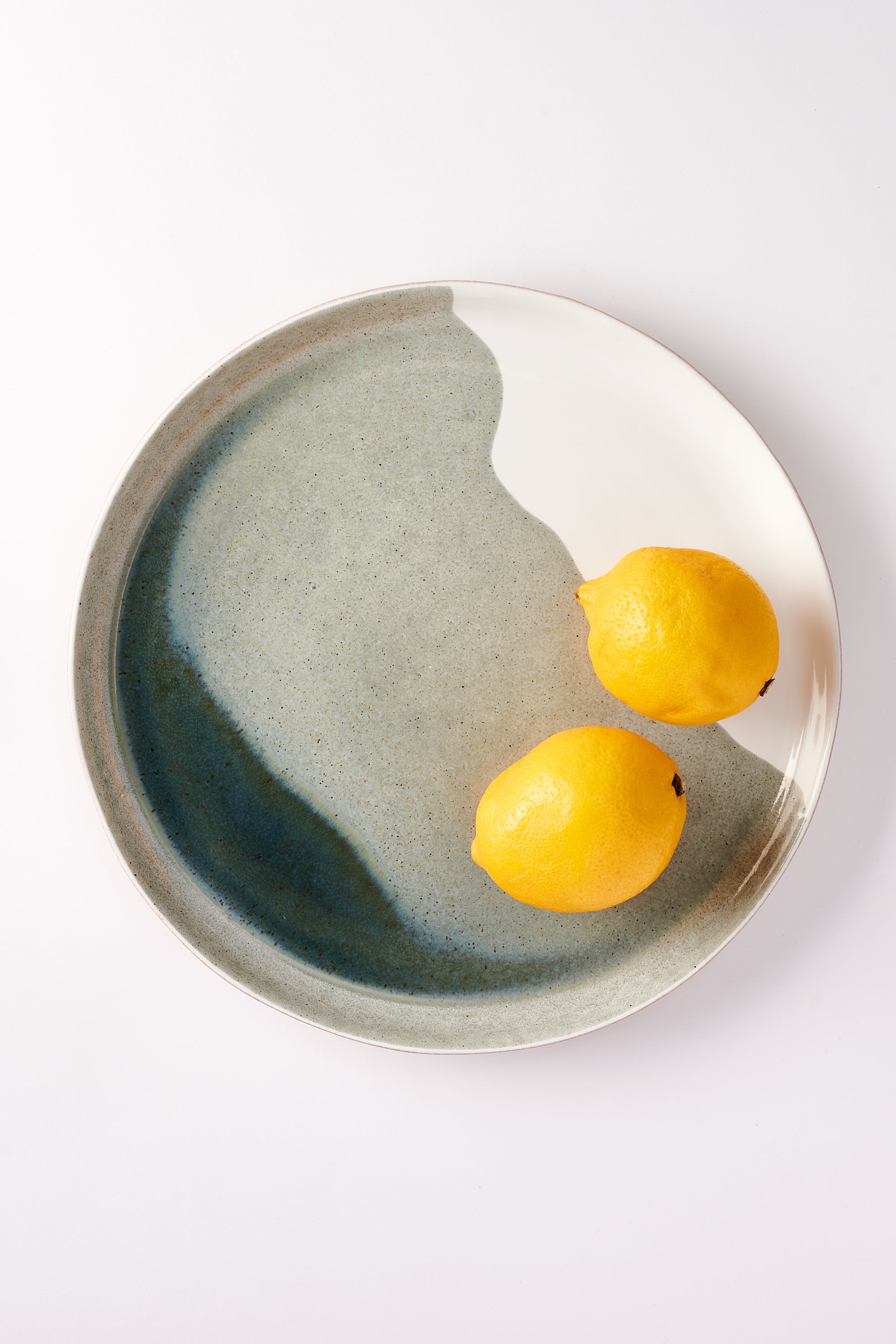 Oriana’s Ashes Dinner Plate with Moss Overglaze