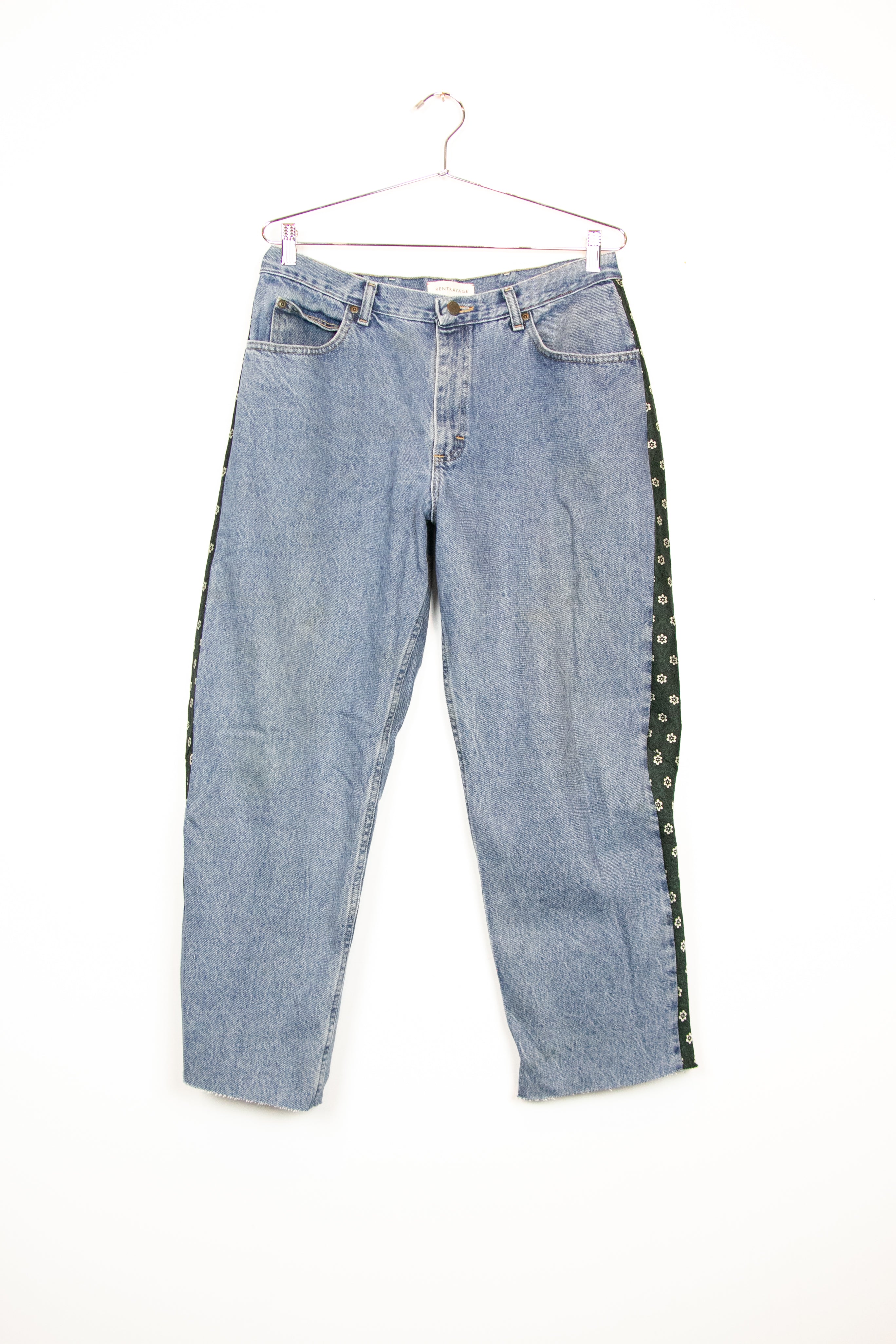 JACQUARD PANEL JEANS