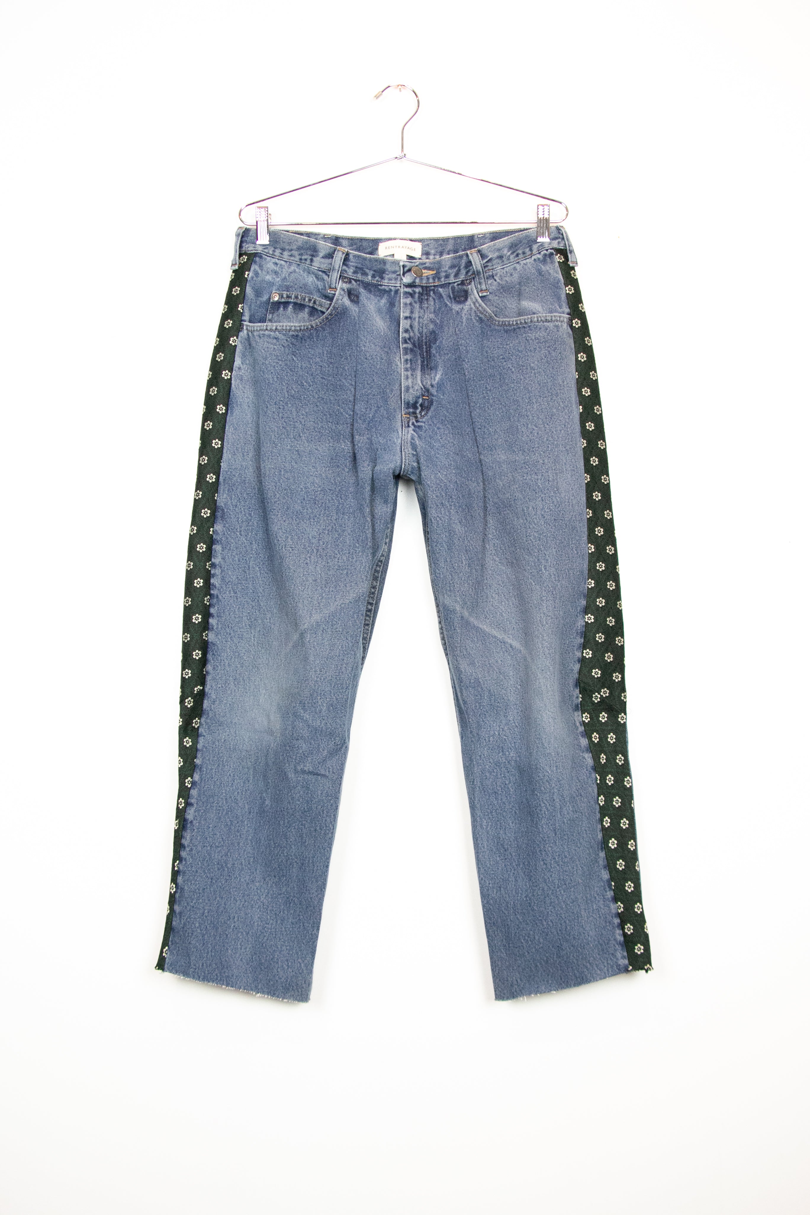 JACQUARD PANEL JEANS