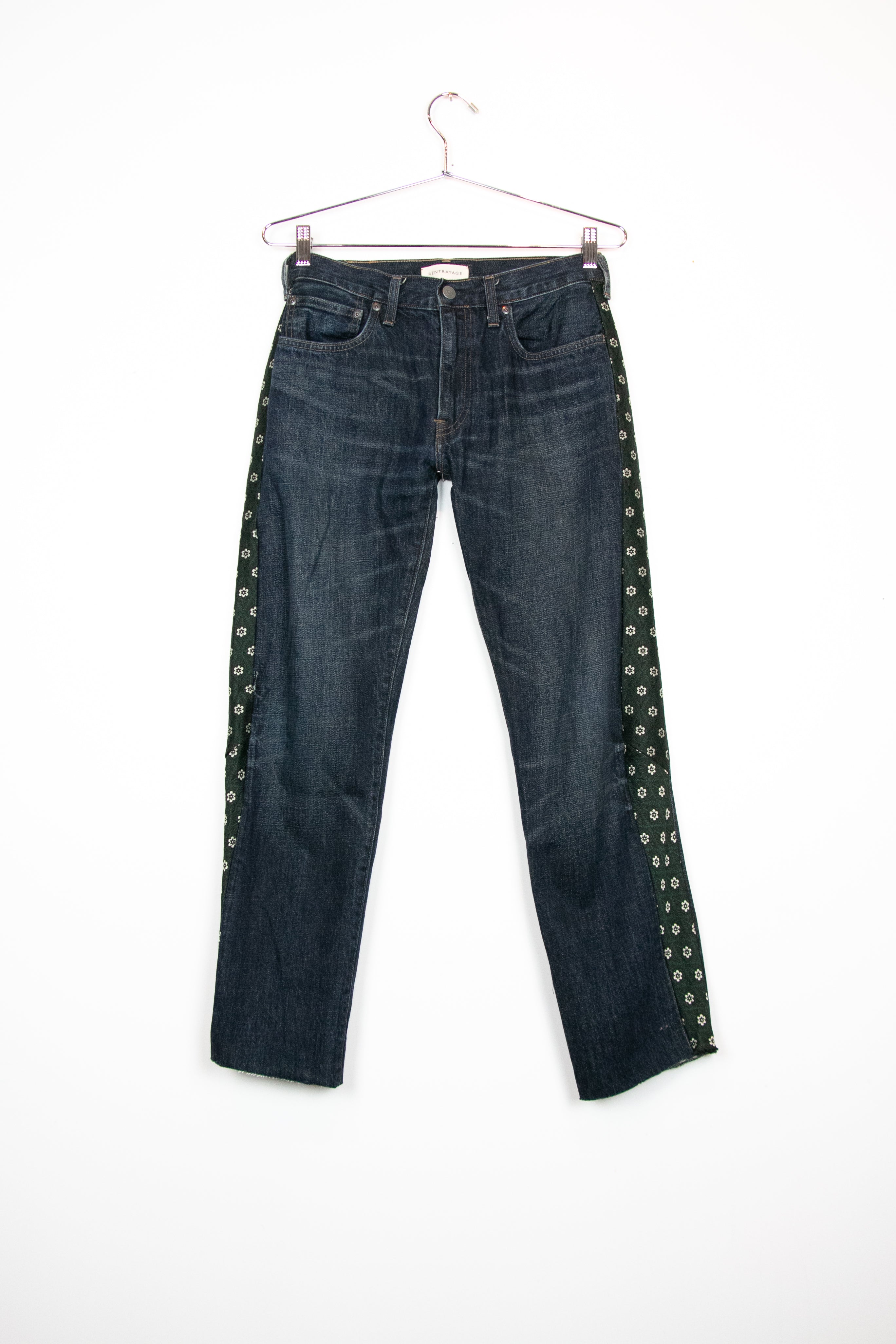 JACQUARD PANEL JEANS