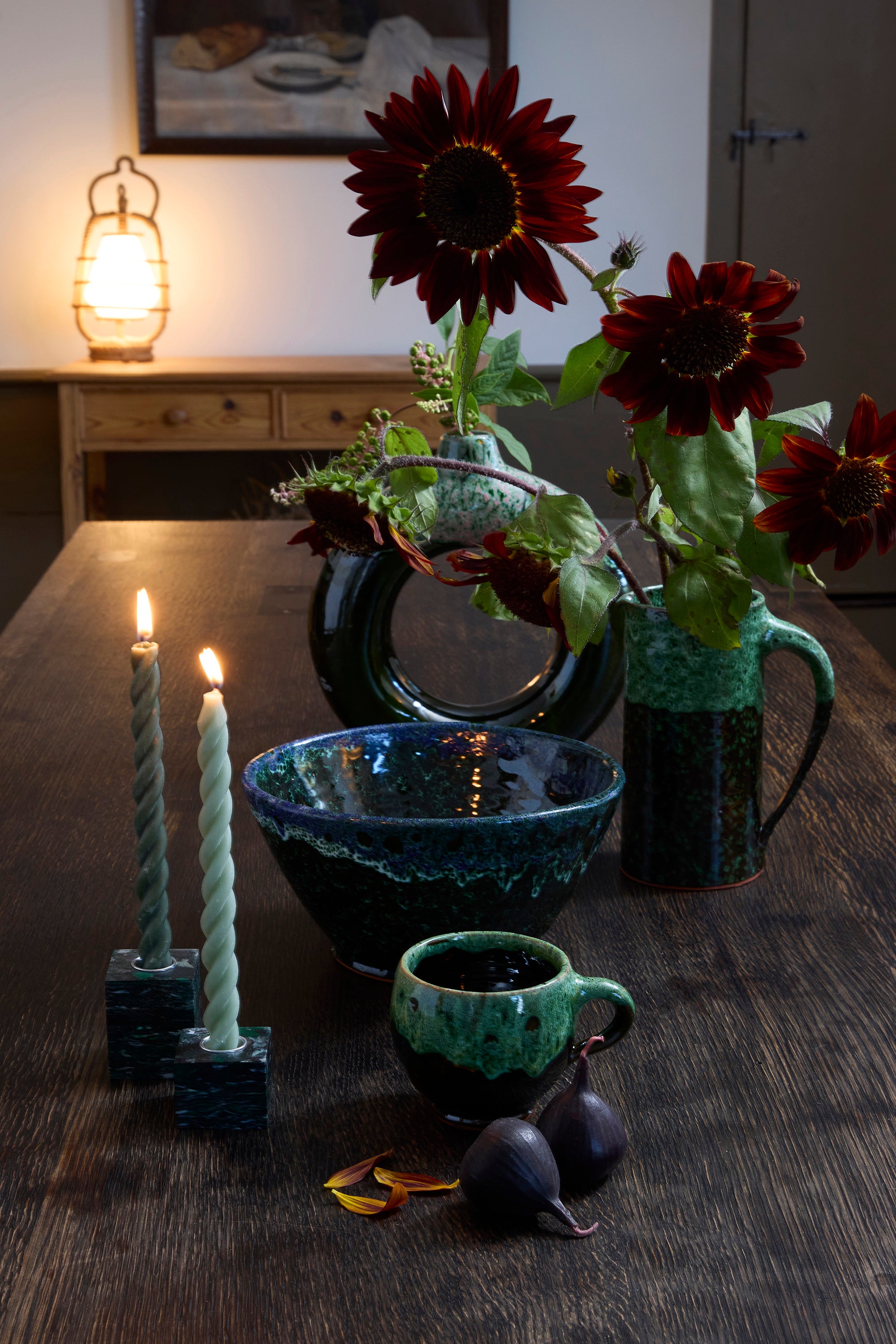 Marrakechi Ceramic Pitcher in Azure