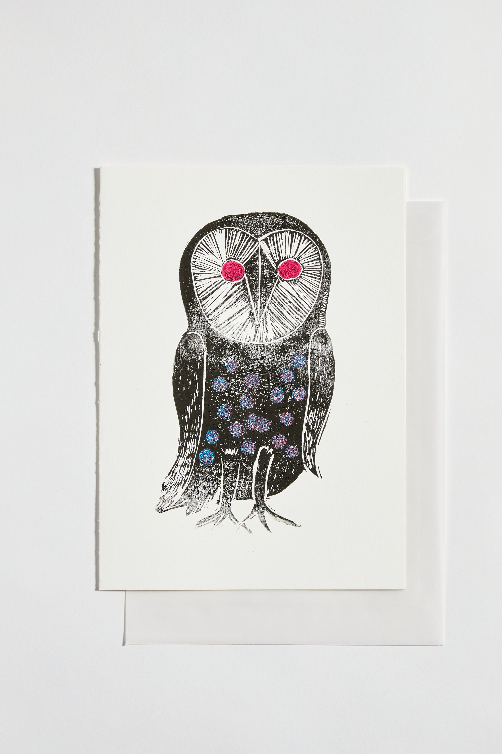 Minnieolga Handmade Card - Black Owl