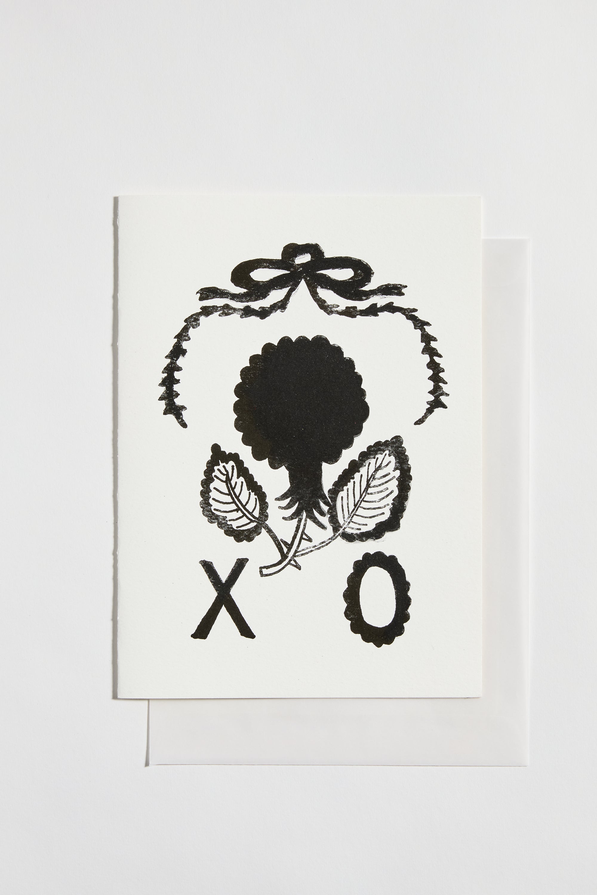 Minnieolga Handmade Card - Black XO