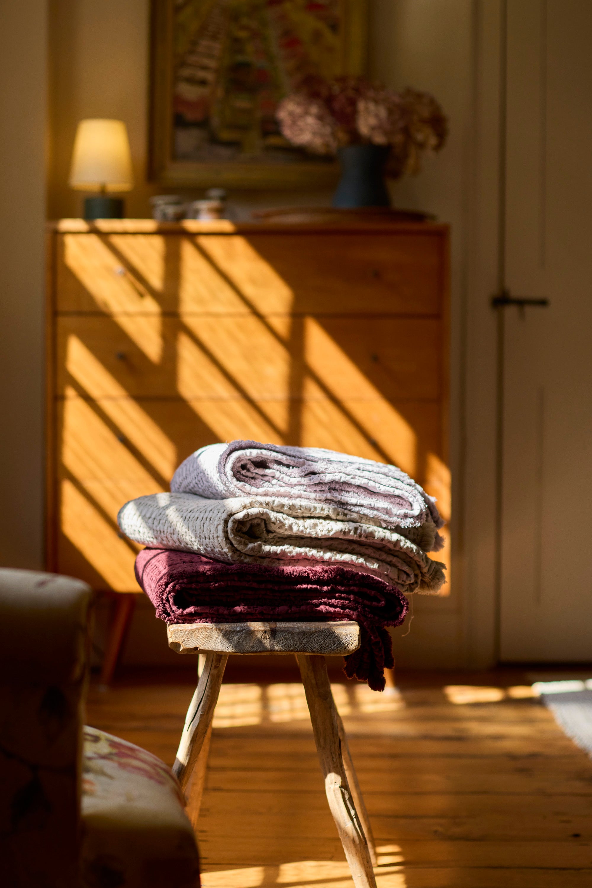 Morno Throw Blanket in Stone