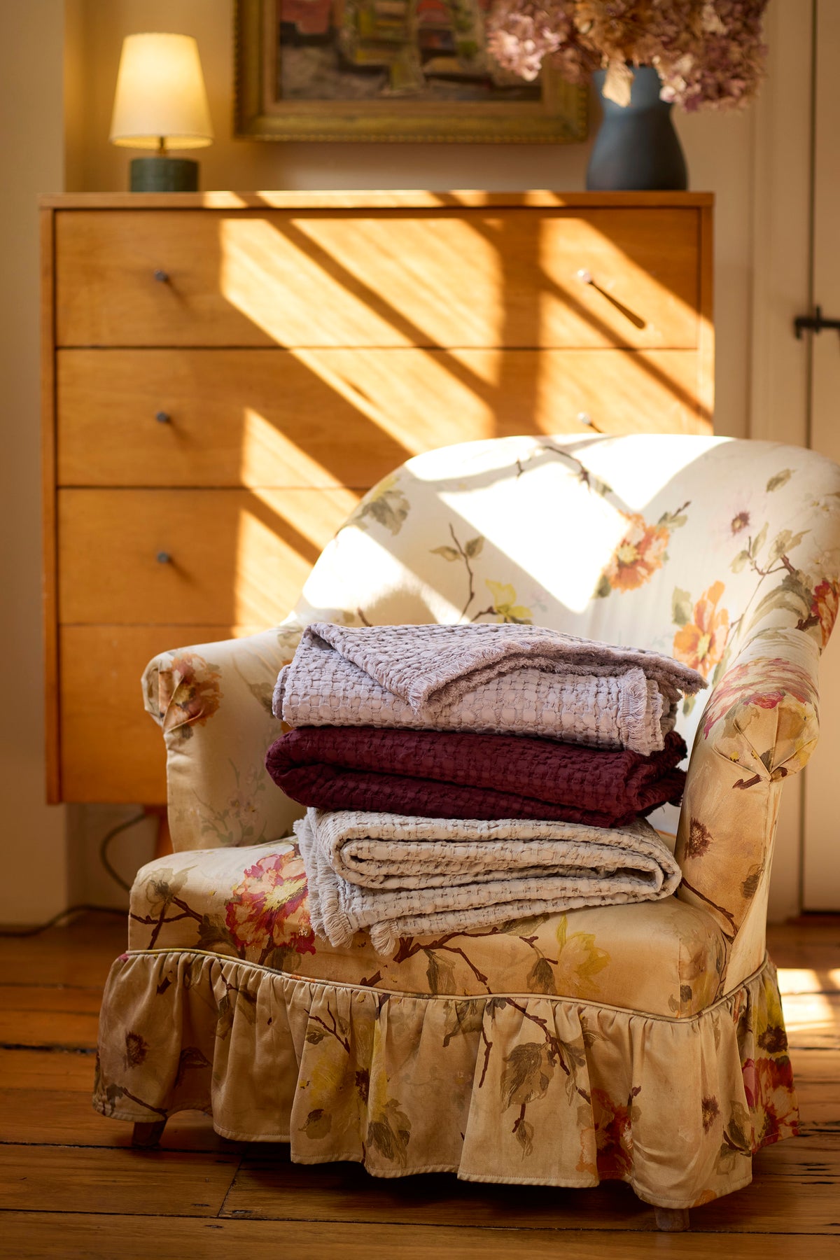 Morno Throw Blanket in Ash Violet