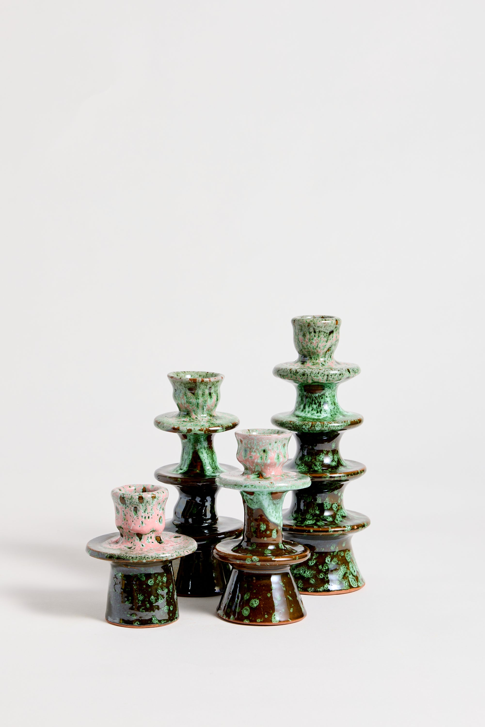 Marrakechi Ceramic Quadruple Ring Candlestick