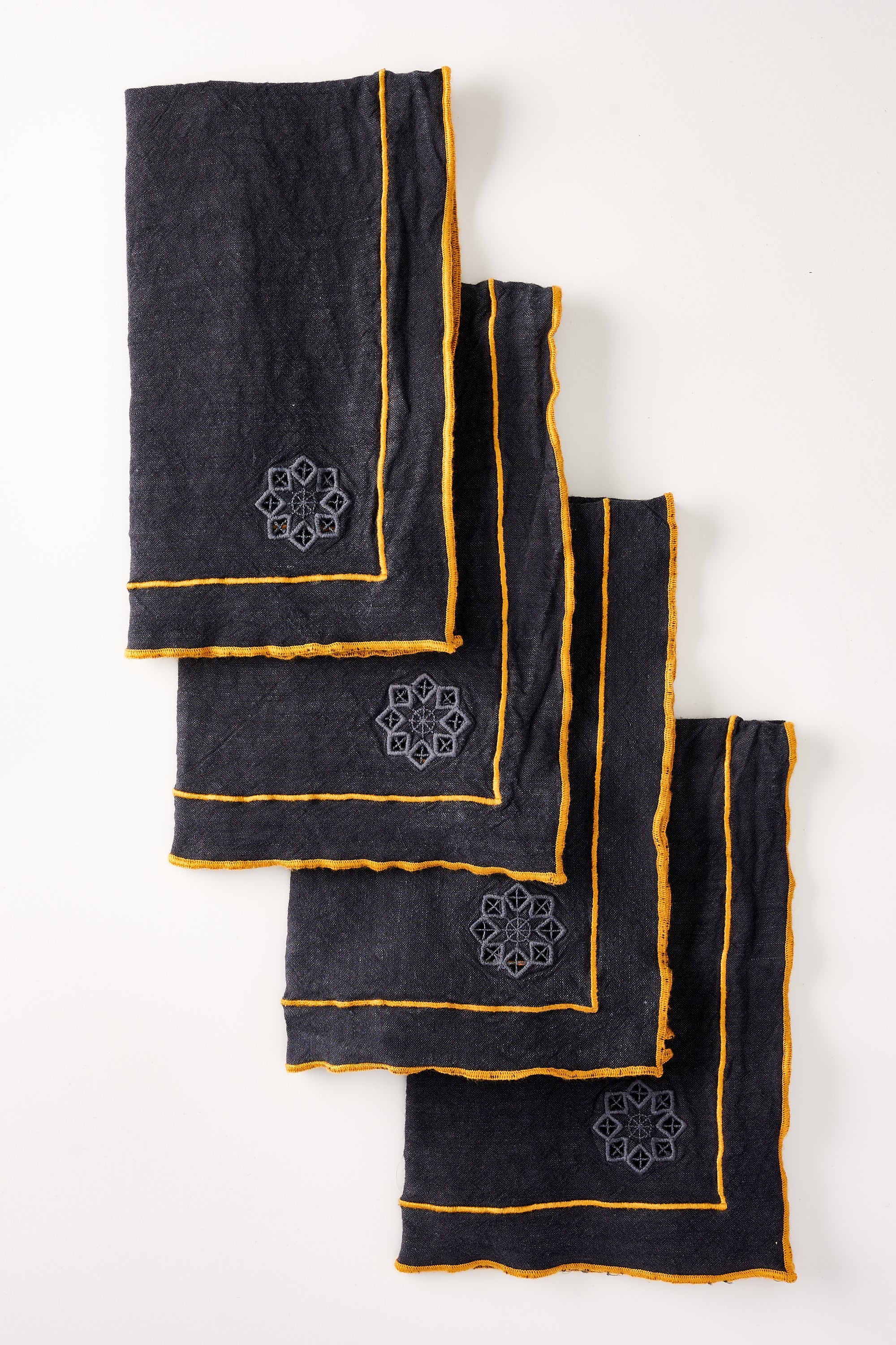 Marigold Linen Dinner Napkins Set/4