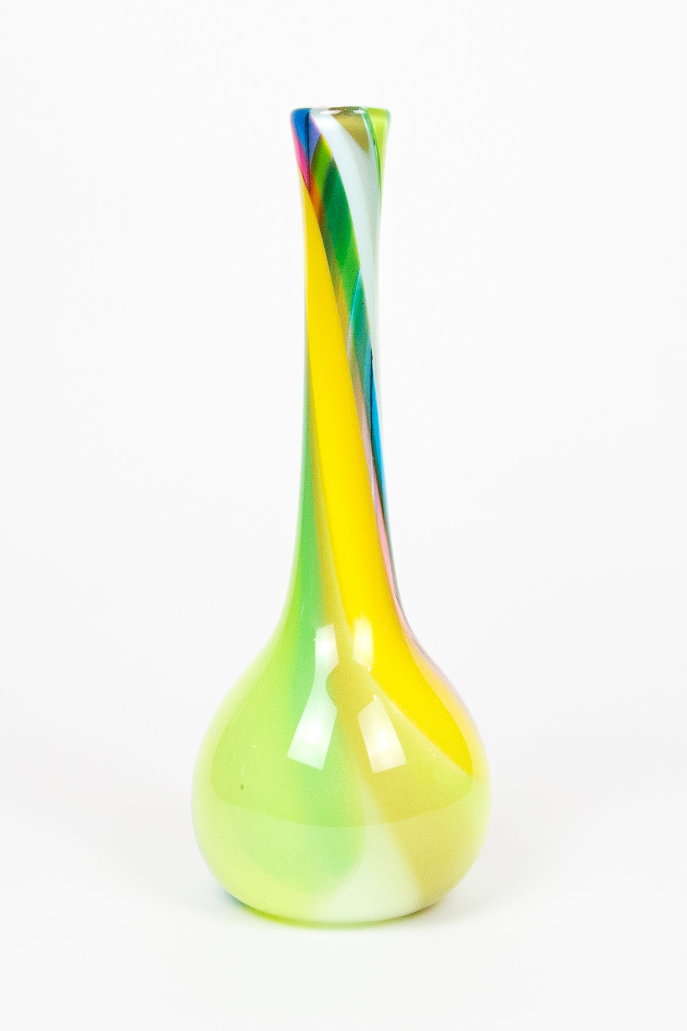 Michael Anchin Vase Green Multi-color Twist