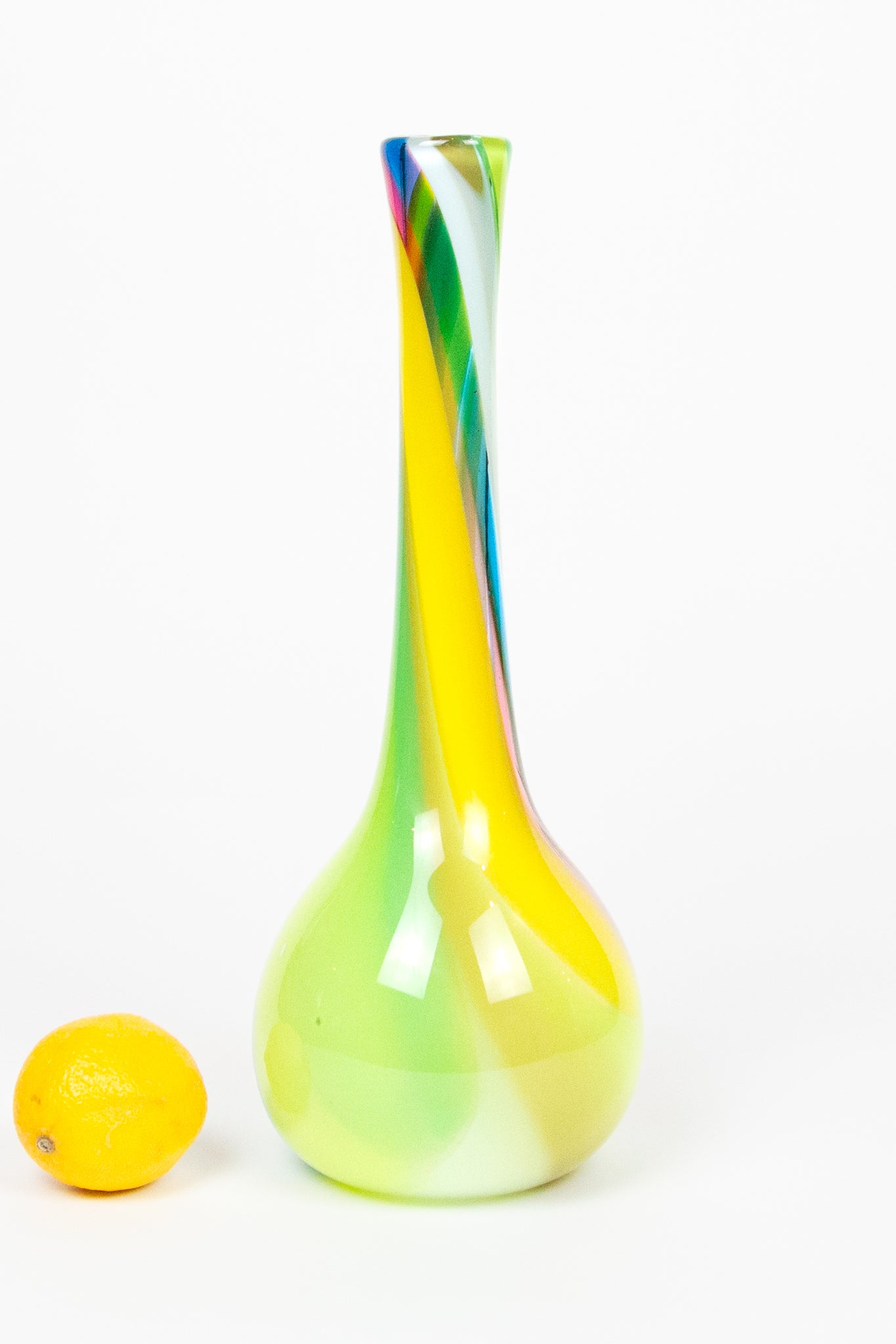 Michael Anchin Vase Green Multi-color Twist
