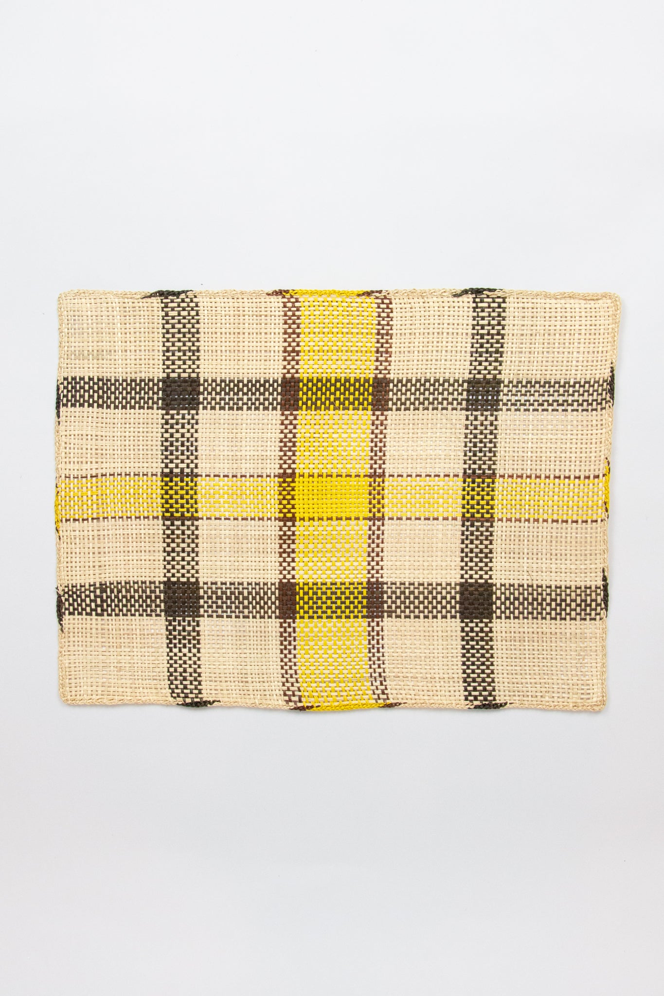 Handwoven Iraca Placemats - Natural Brown & Yellow