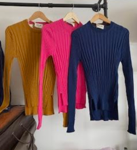 Eolas Solid Ribbed Crew