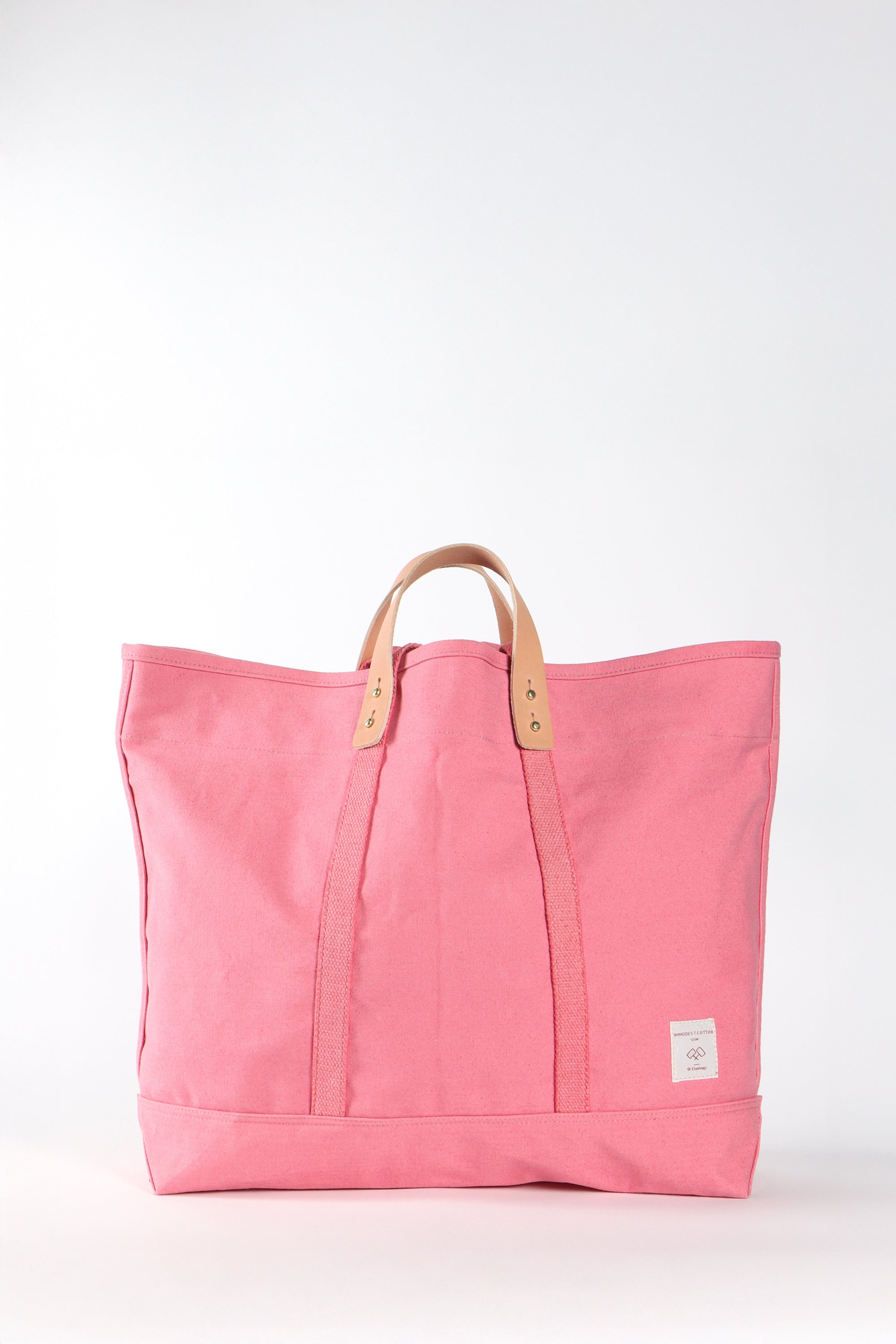 Large Canvas Tote in Flamingo