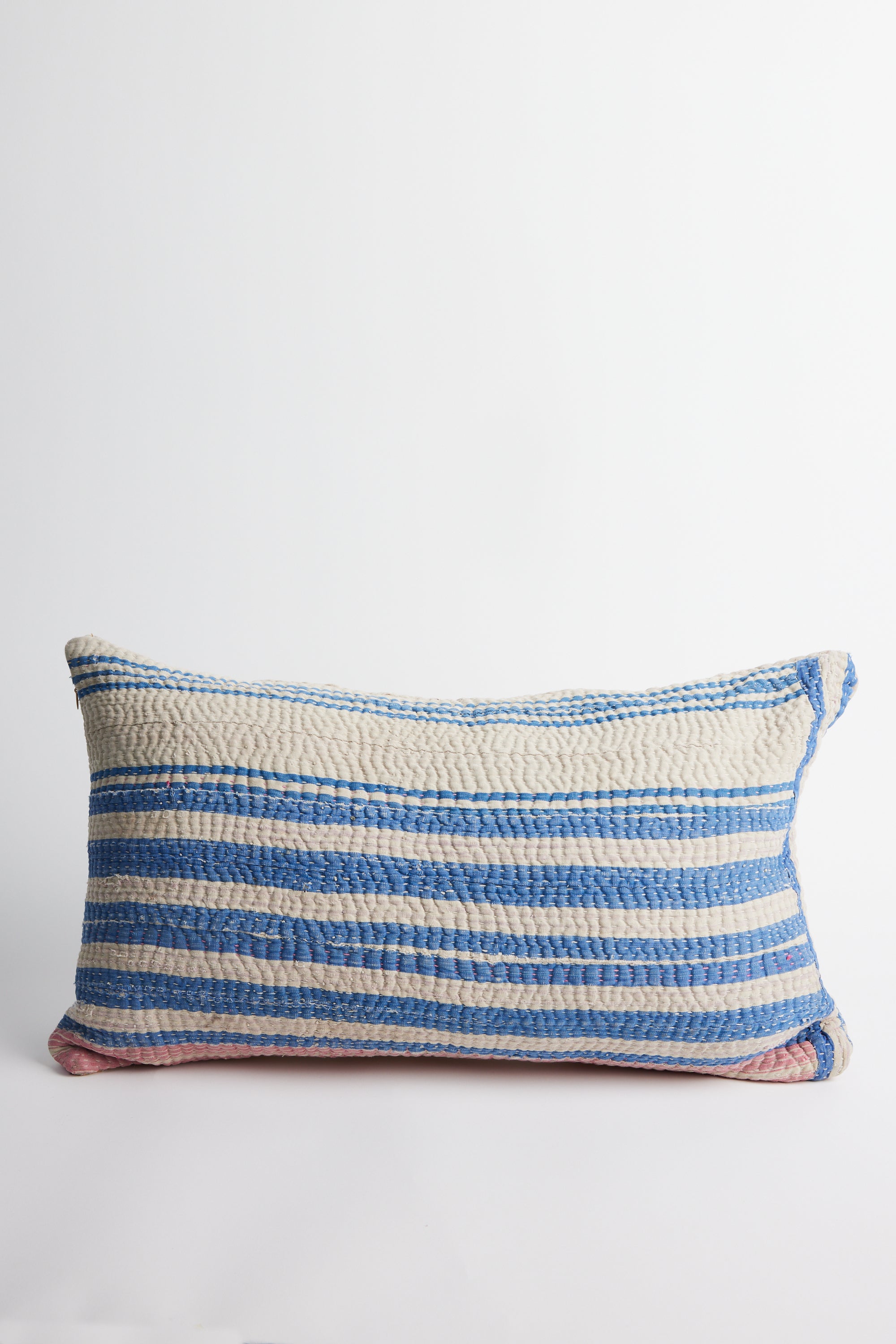 AUNTIE OTI UPCYCLED KANTHA LUMBAR PILLOW CASE