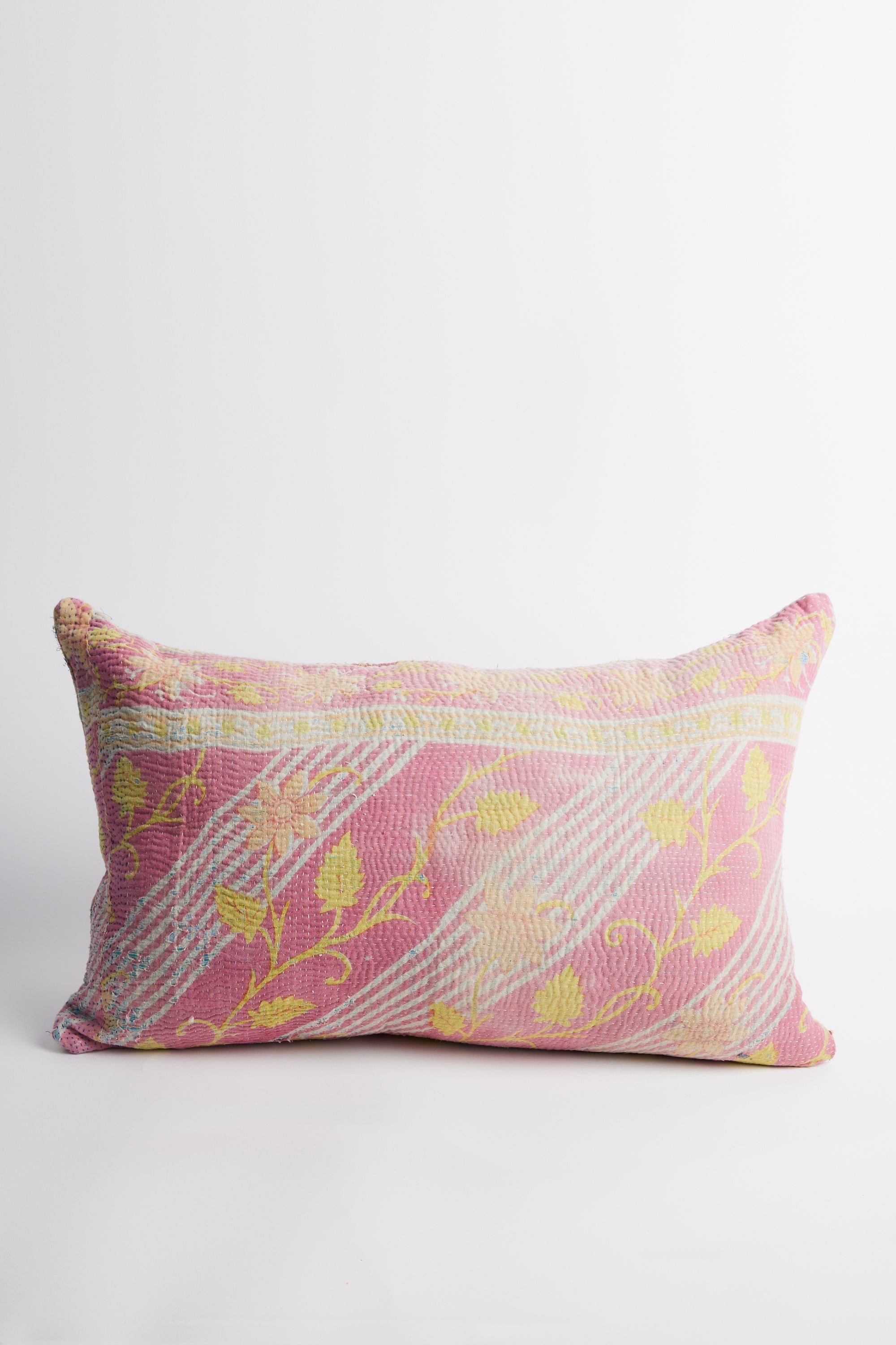 AUNTIE OTI UPCYCLED KANTHA LUMBAR PILLOW CASE