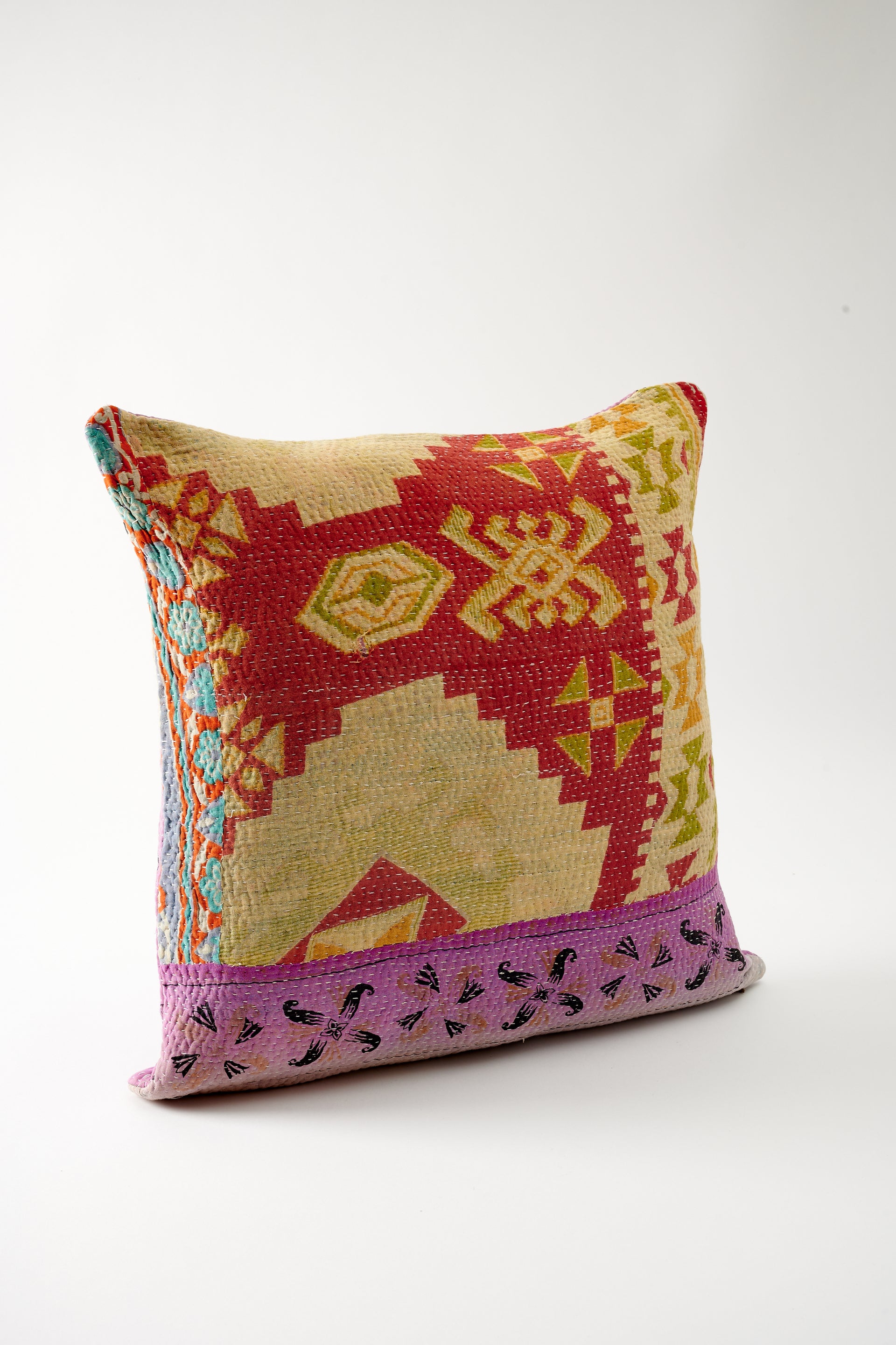 AUNTIE OTI UPCYCLED KANTHA PILLOW CASE