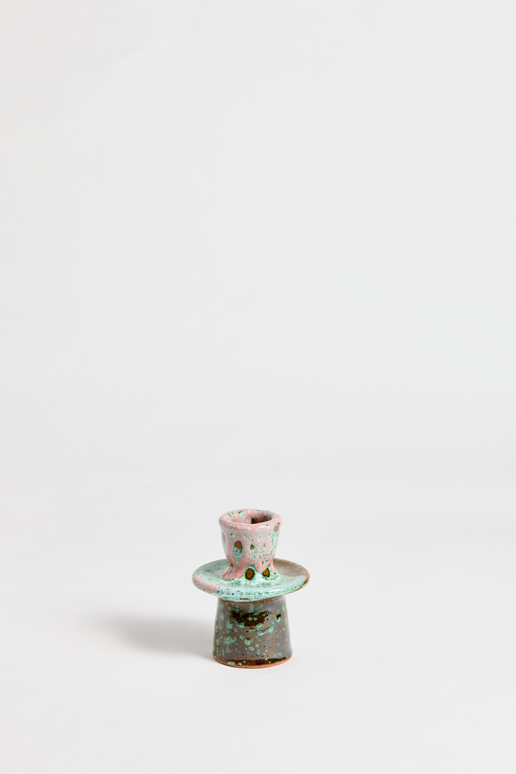 Marrakechi Ceramic Single Ring Candlestick