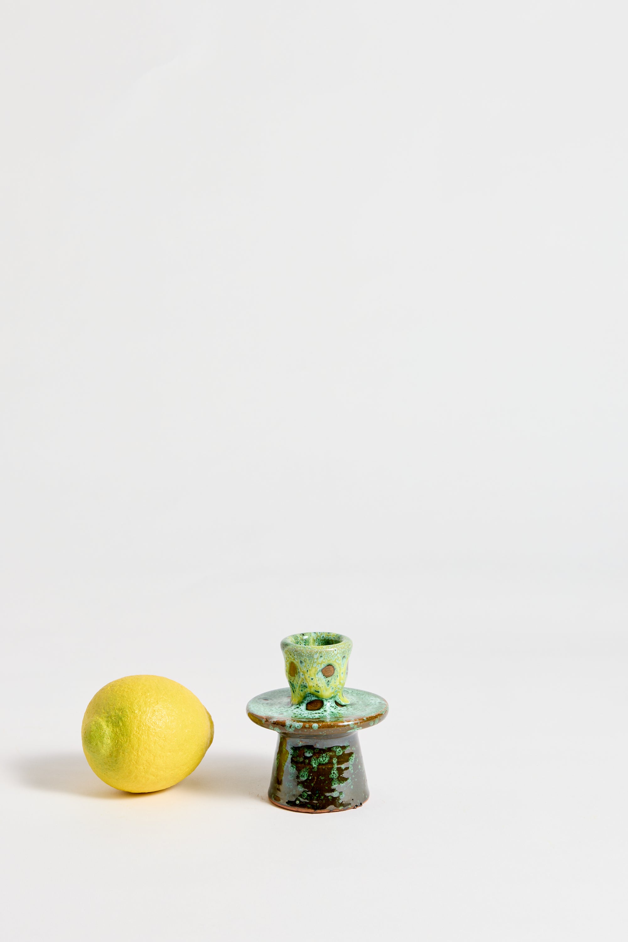 Marrakechi Ceramic Single Ring Candlestick