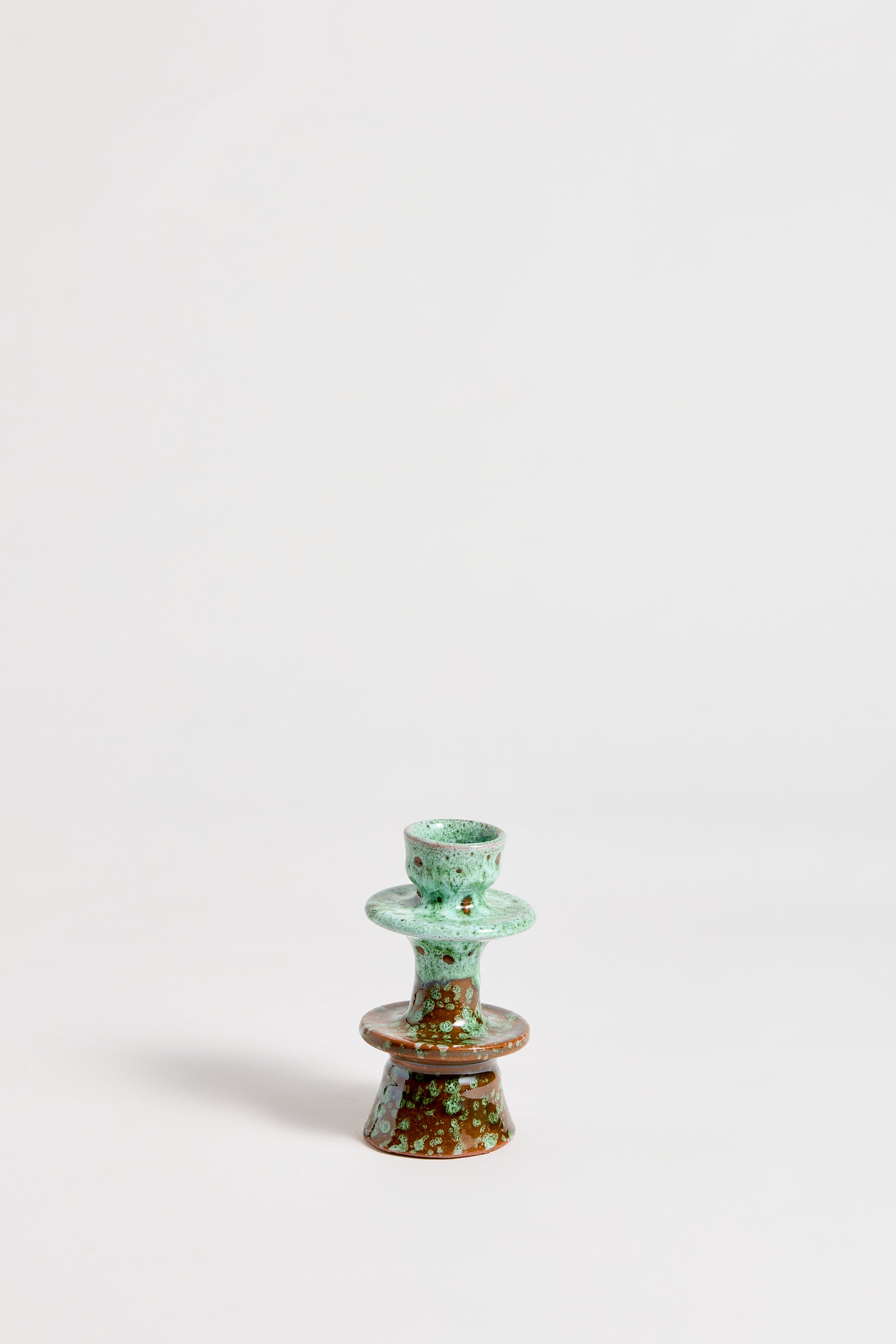 Marrakechi Ceramic Double Ring Candlestick