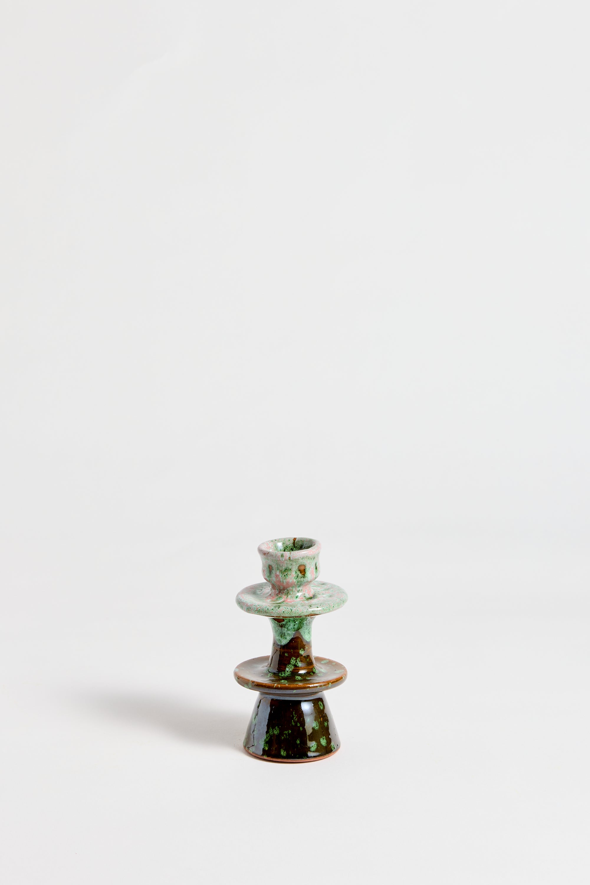 Marrakechi Ceramic Double Ring Candlestick