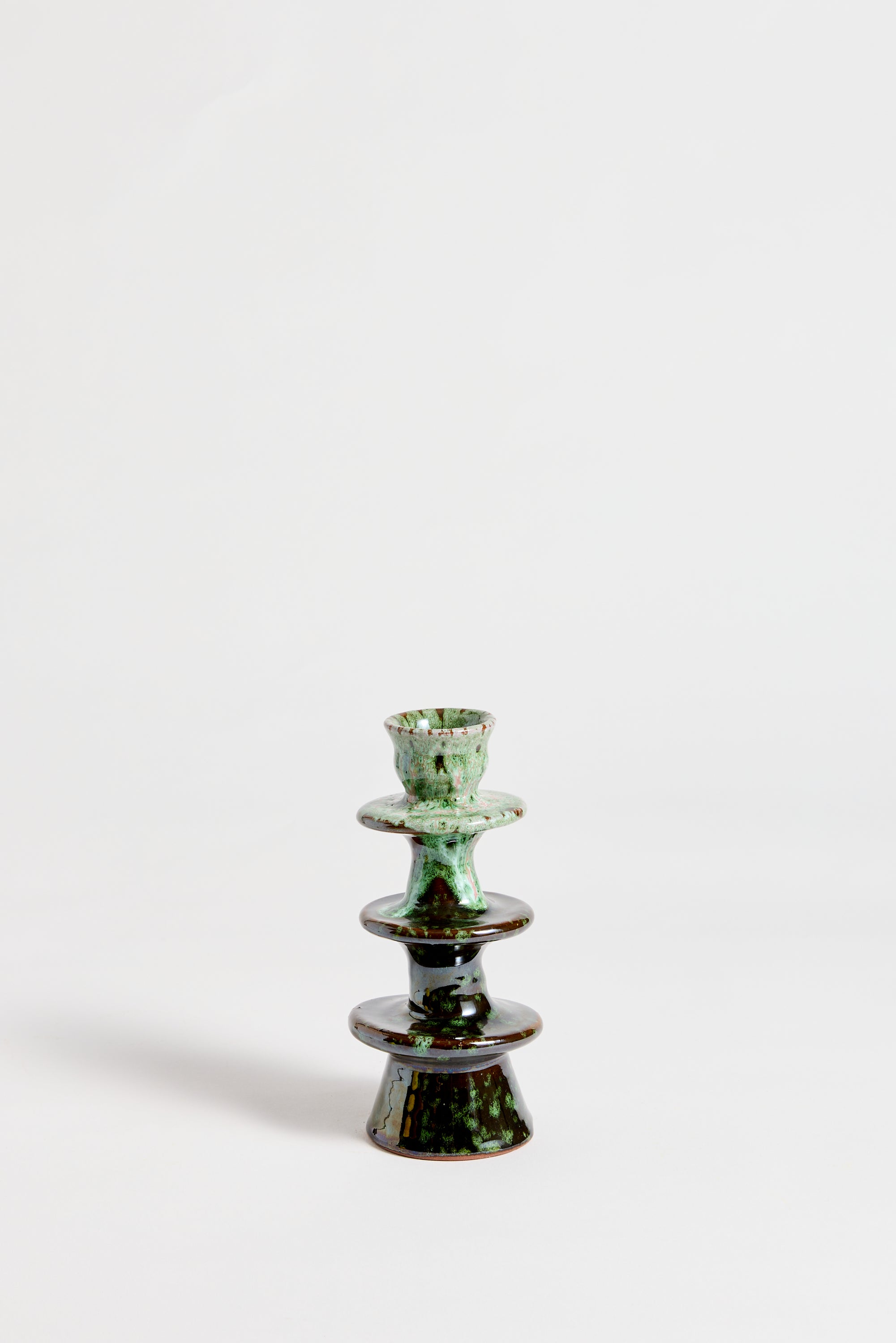 Marrakechi Rose Ceramic Triple Ring Candlestick