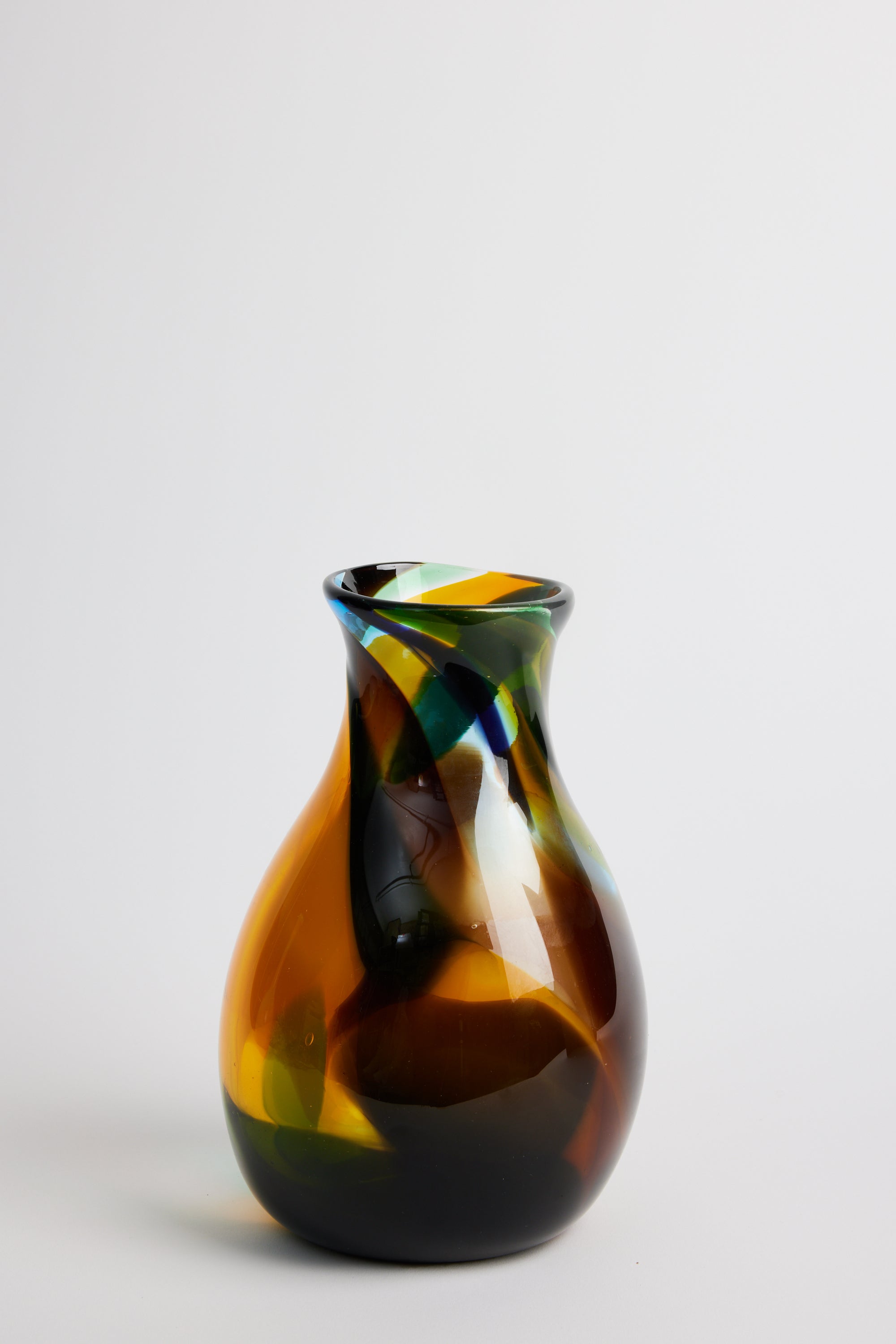 Michael Anchin Small Amber Green Vase