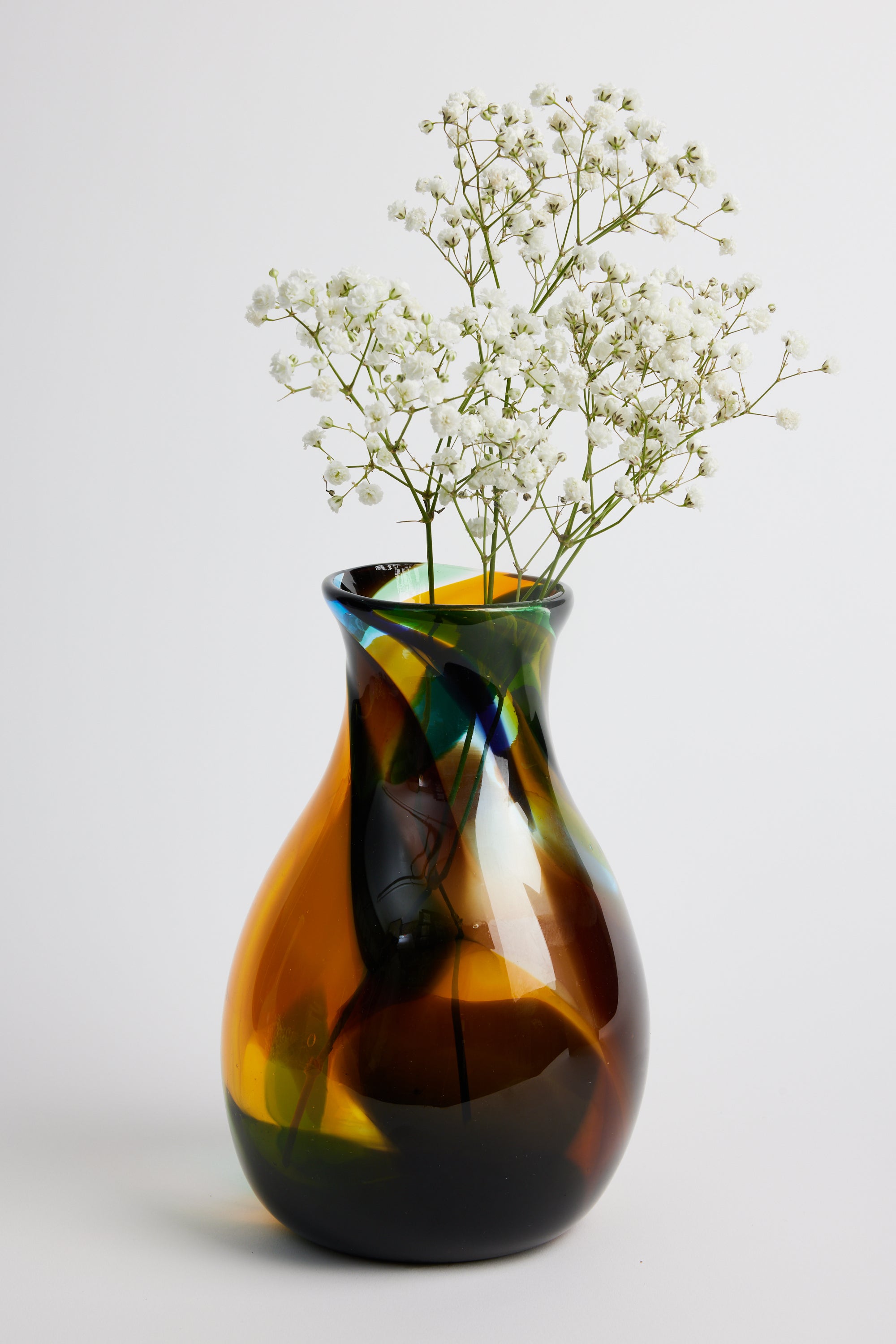 Michael Anchin Small Amber Green Vase