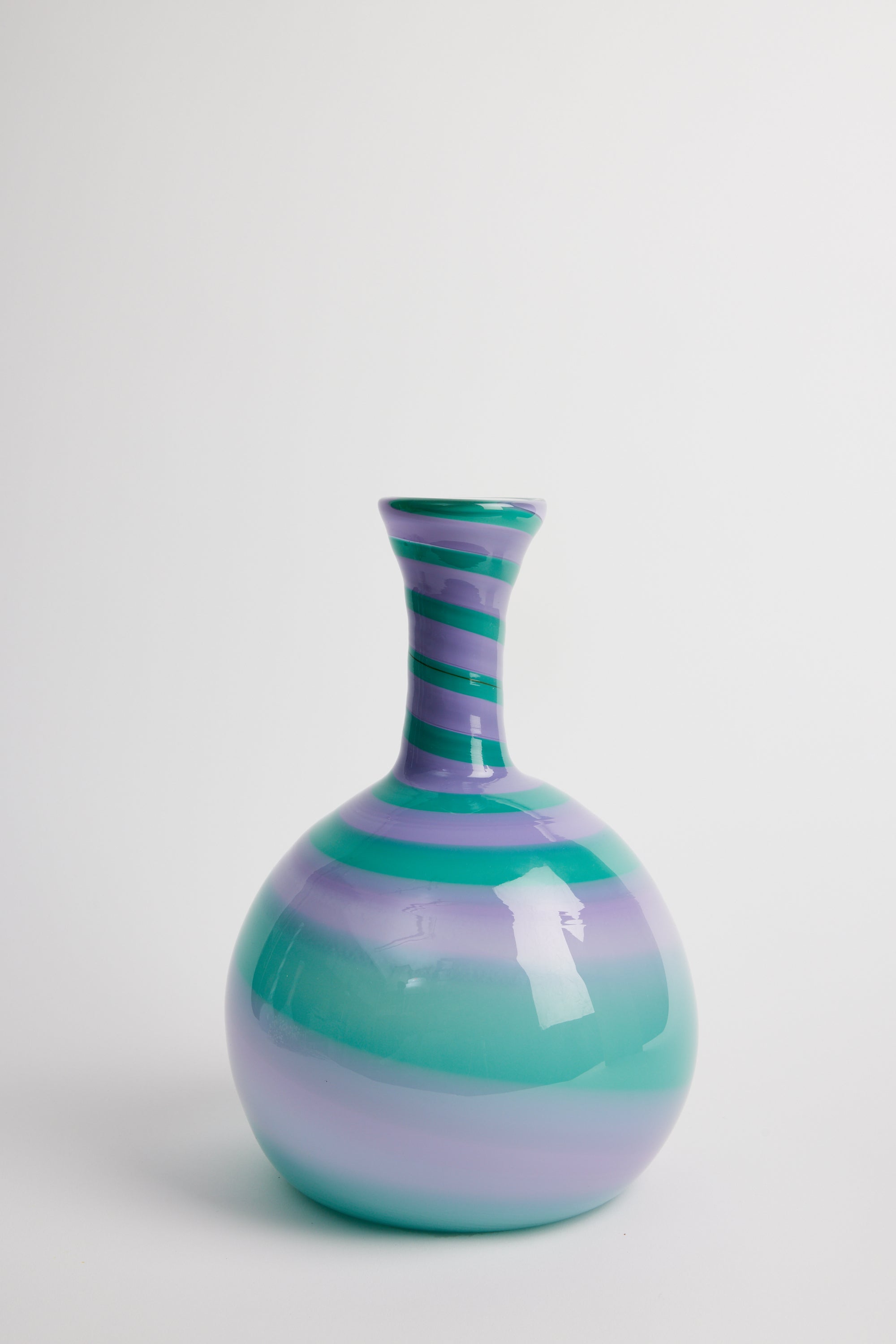 Michael Anchin Medium Teal Purple Twist Vase