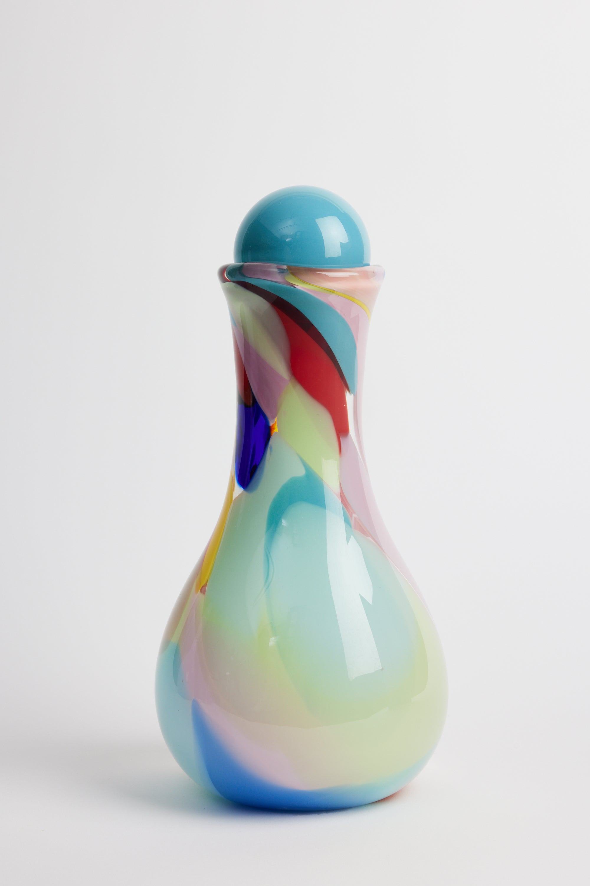 Michael Anchin Large Multi Vase with Blue Ball