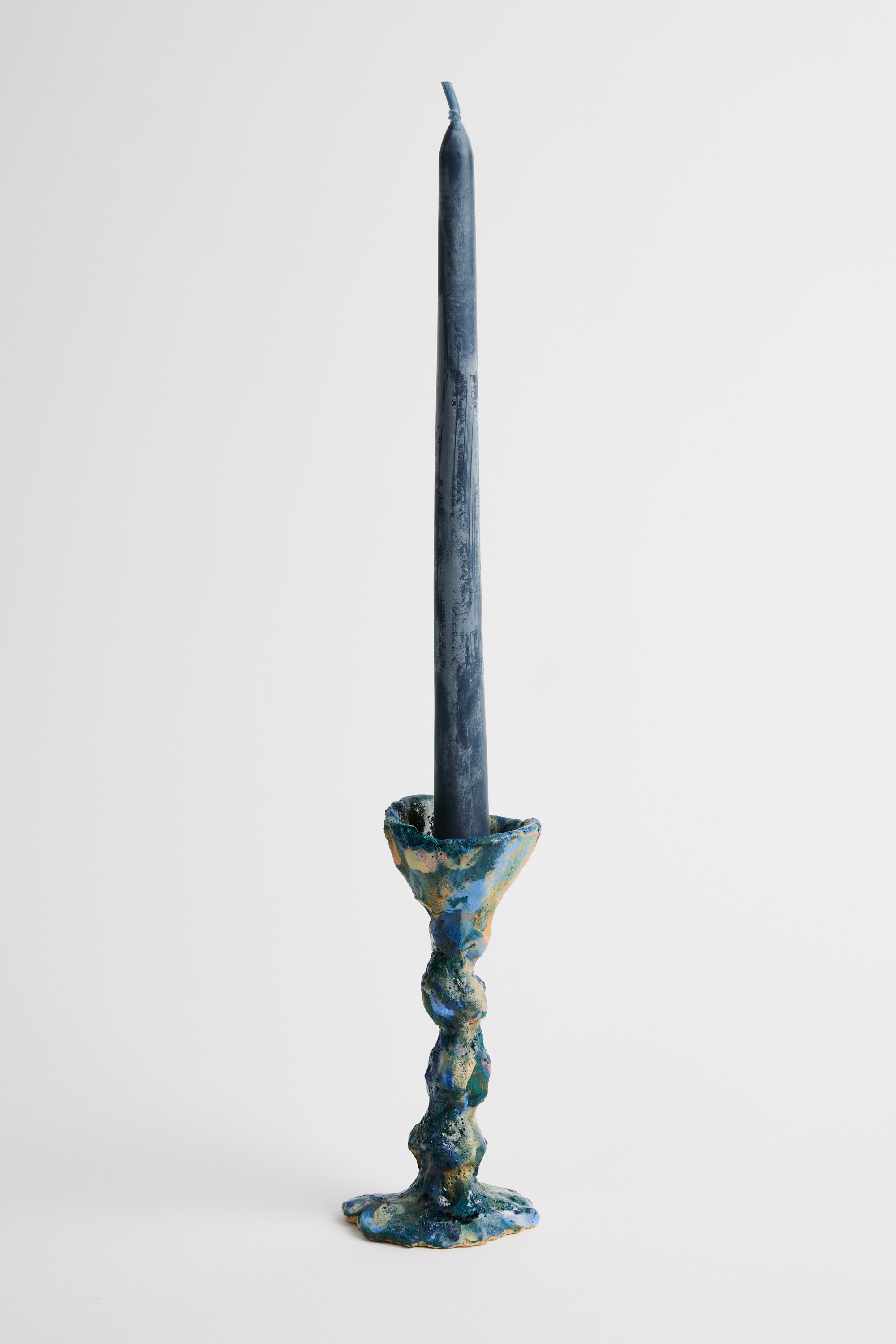 Negraypunto Hand Made Ceramic Tall candlestick