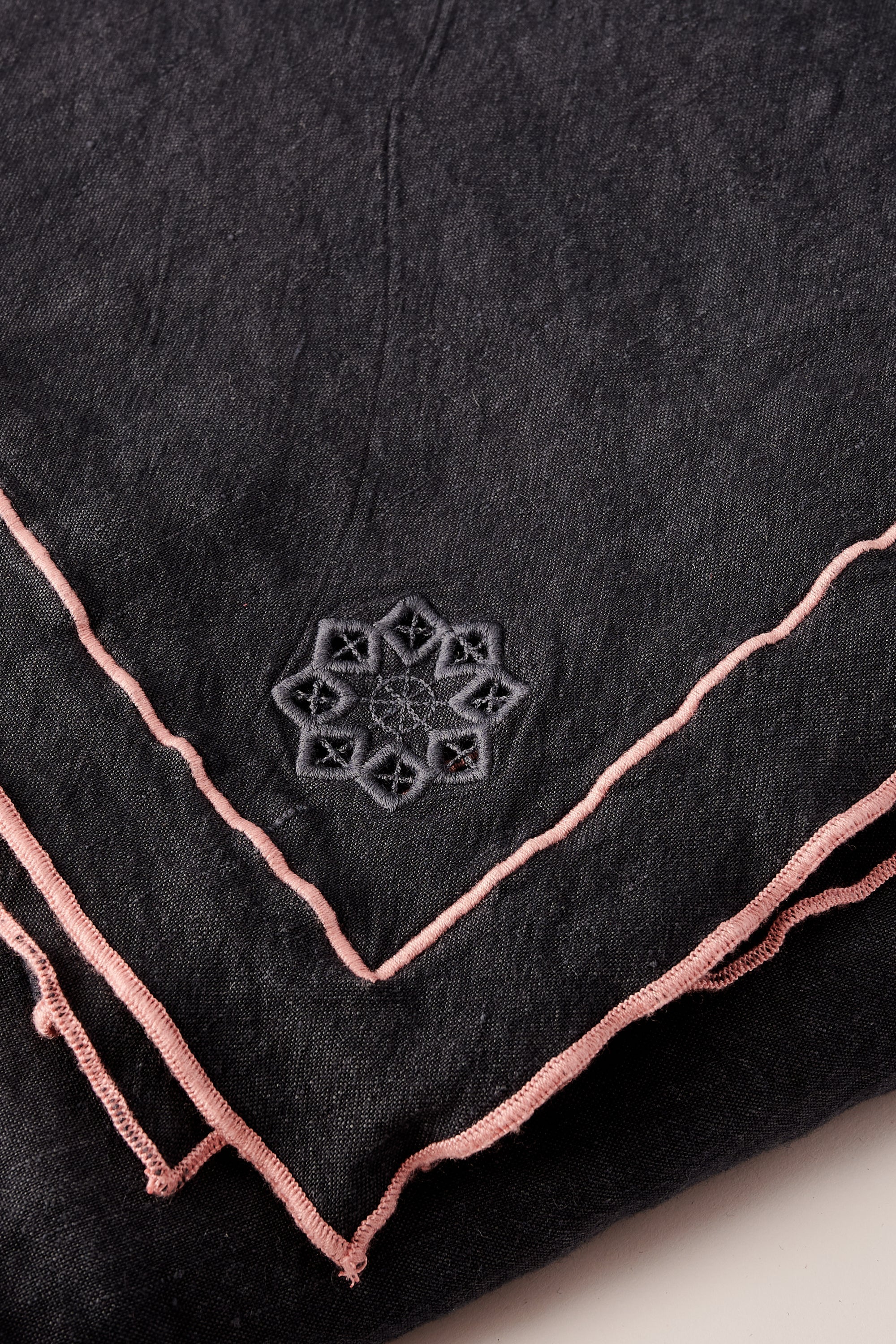Day for Night Tablecloth in Slate Base with Peony