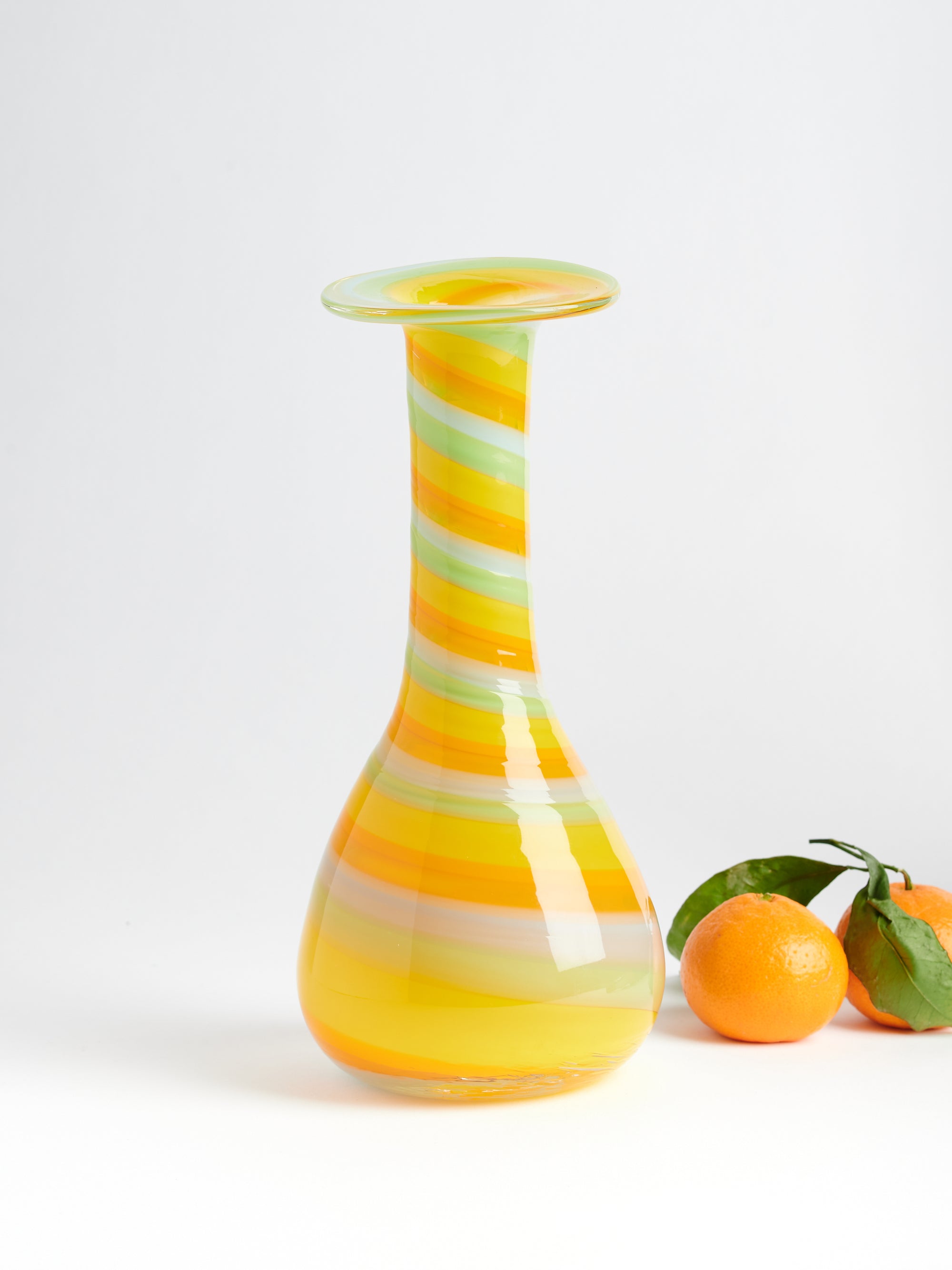 Michael Anchin Vase Orange Yellow Twist