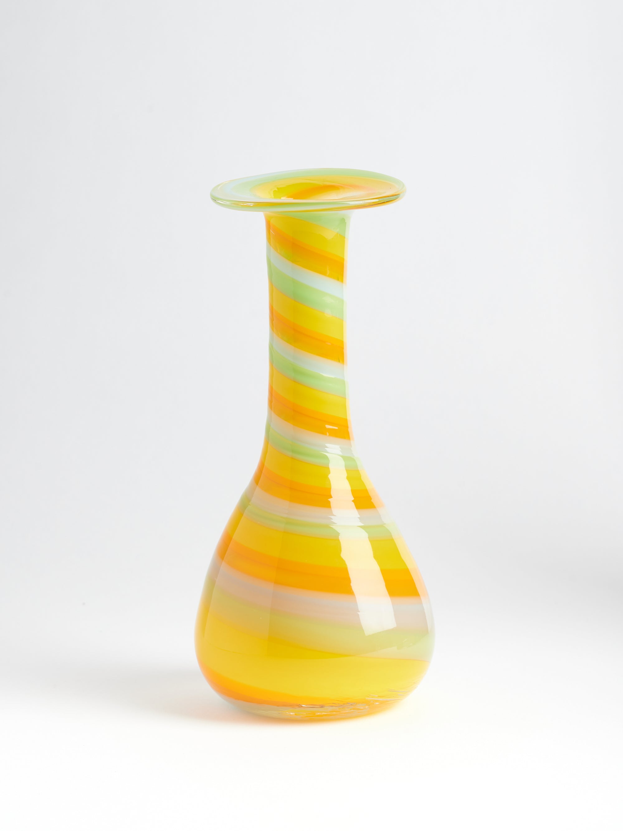 Michael Anchin Vase Orange Yellow Twist