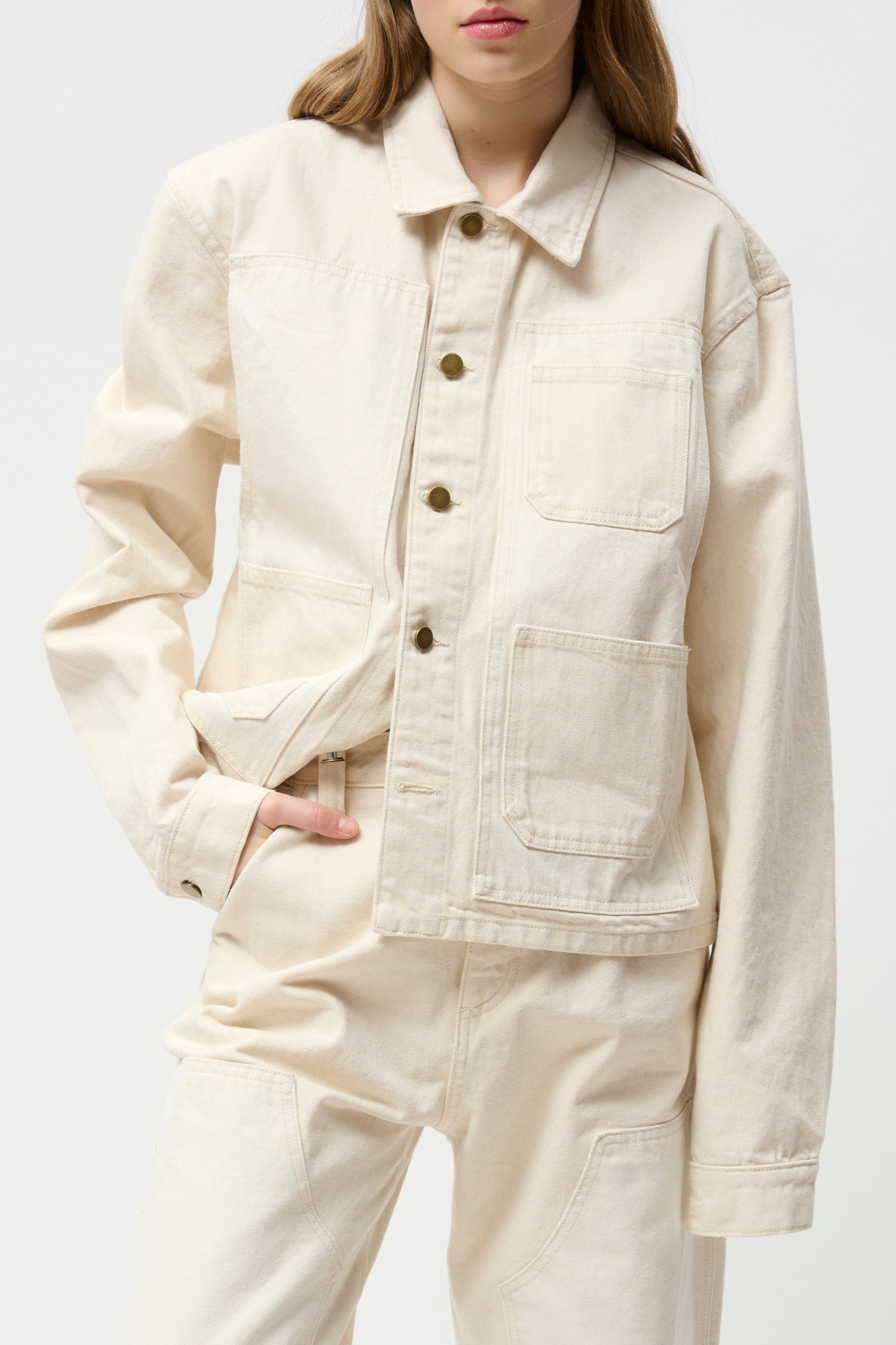 WORKMAN DENIM JACKET ECRU – Rentrayage