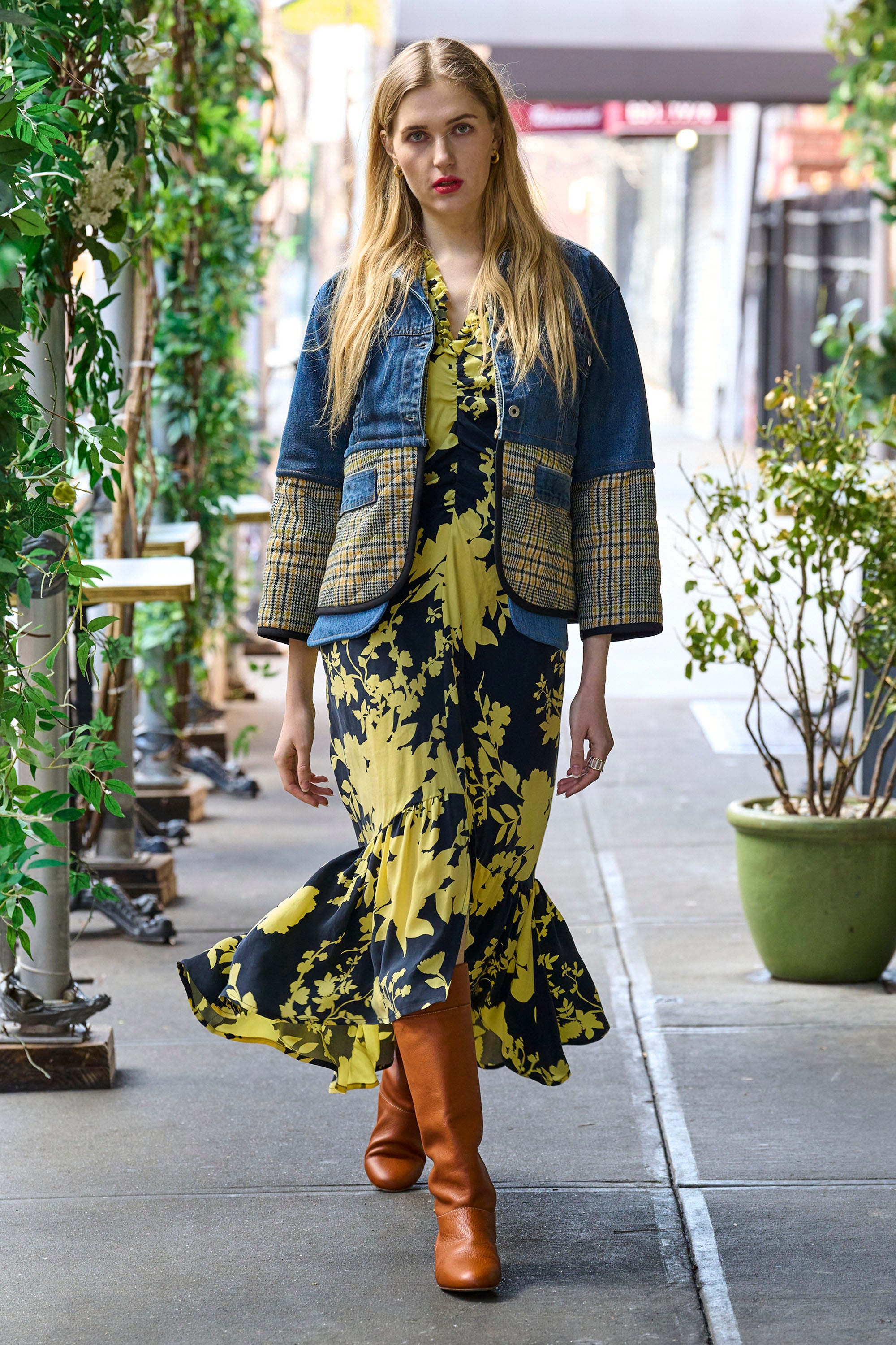 YEMAYA DRESS IN YELLOW FLORAL