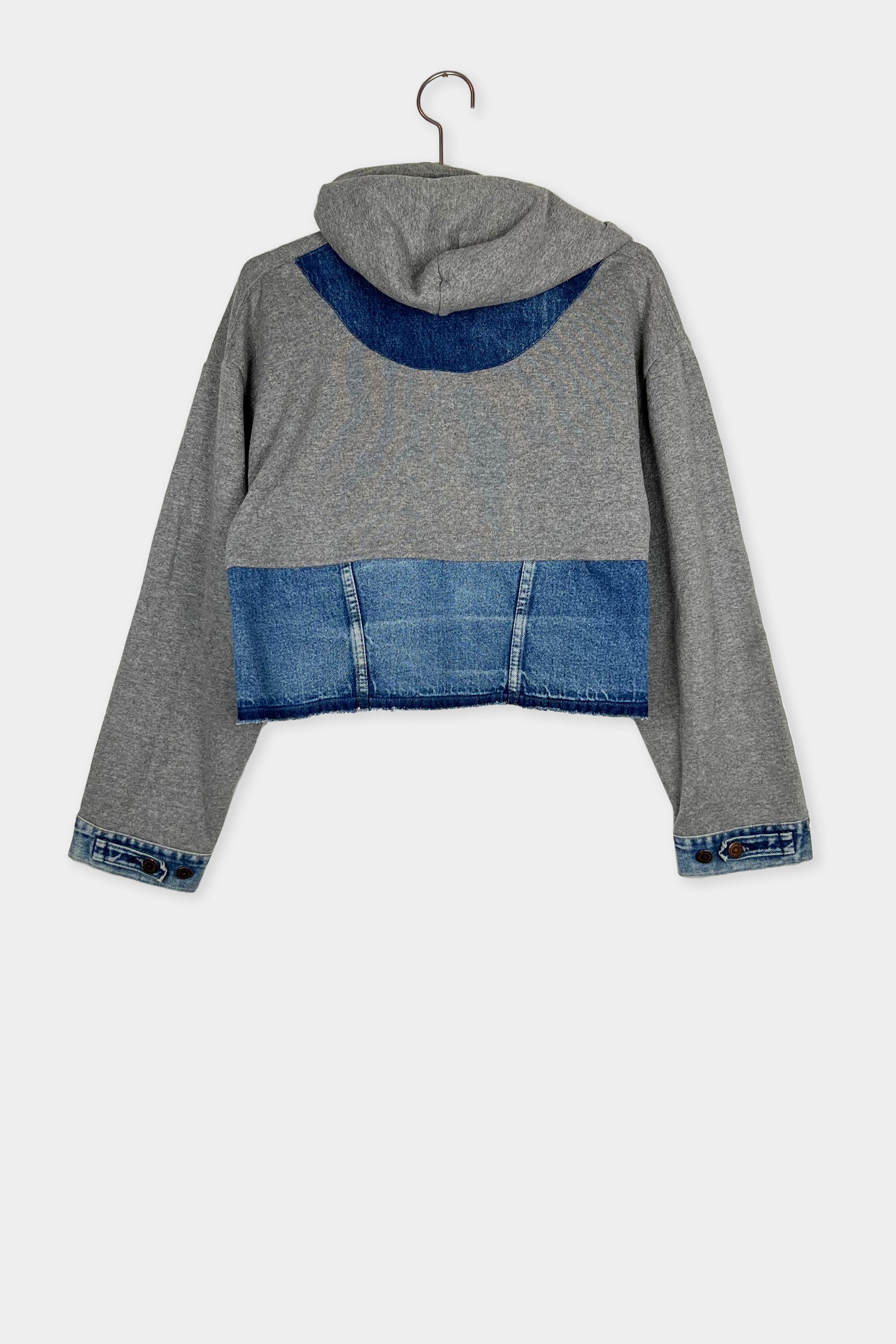 Denim Hoodie in Grey