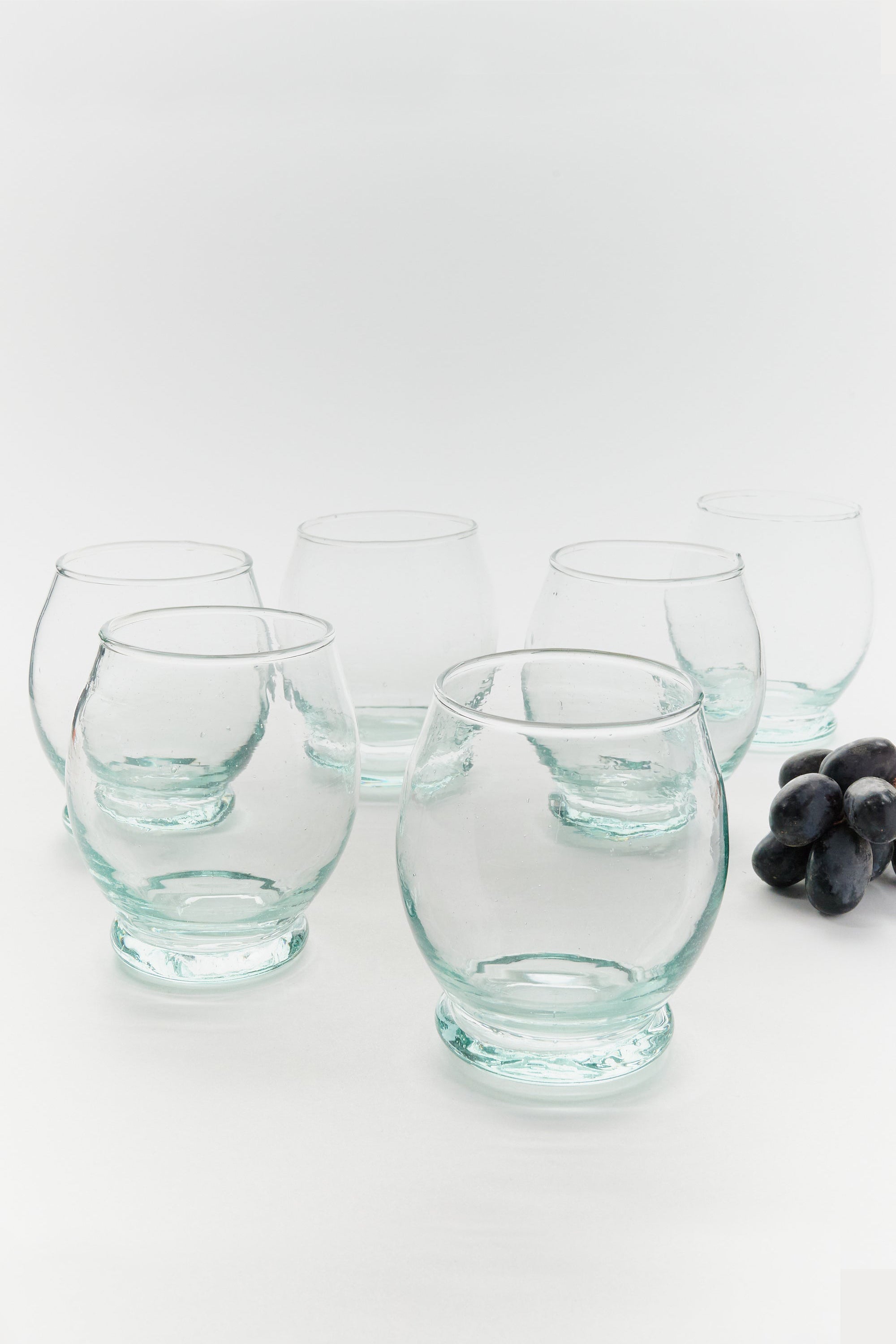 VERRE BELDI CLEAR ROUND GLASS, SET OF 6