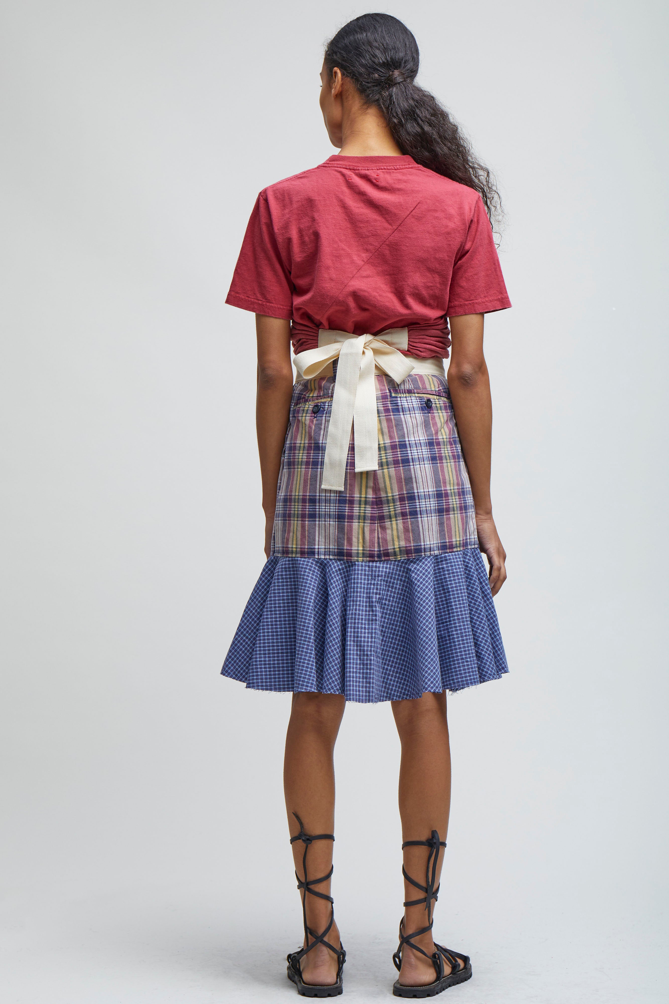 Madras Plaid Shorts Skirt