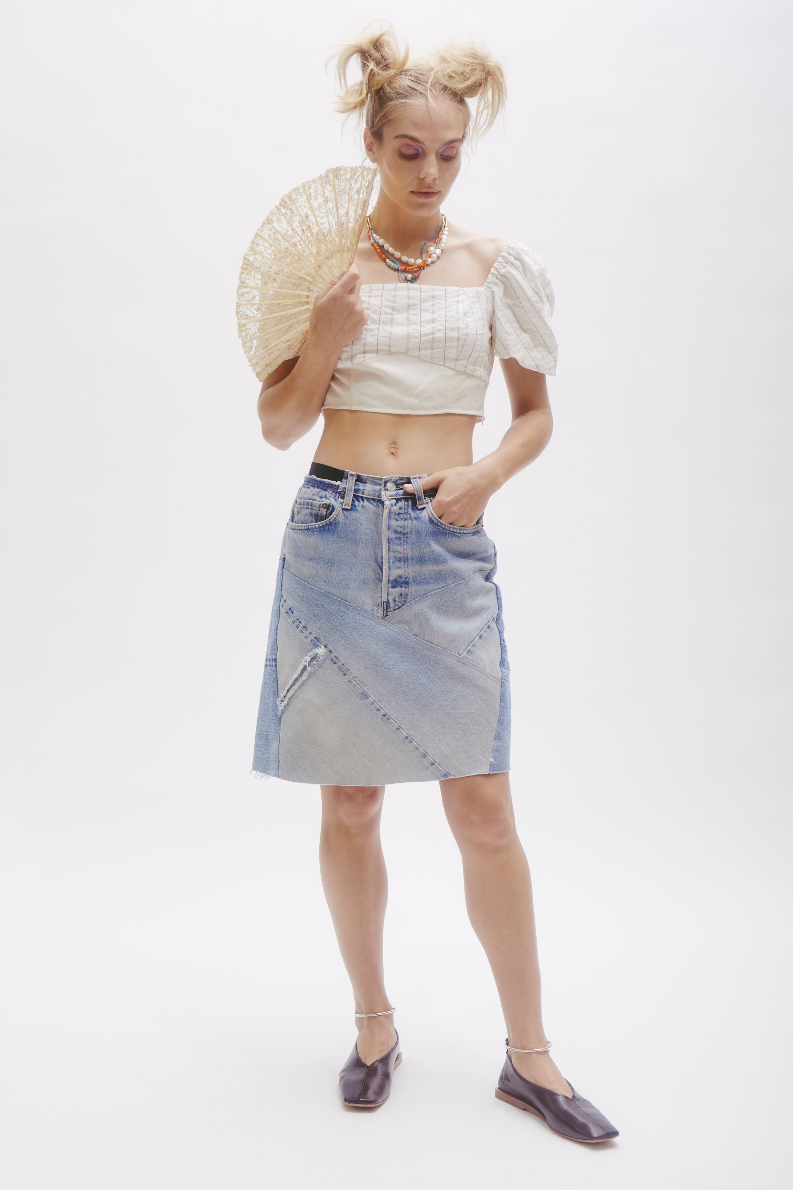 Precious Cargo Denim Skirt