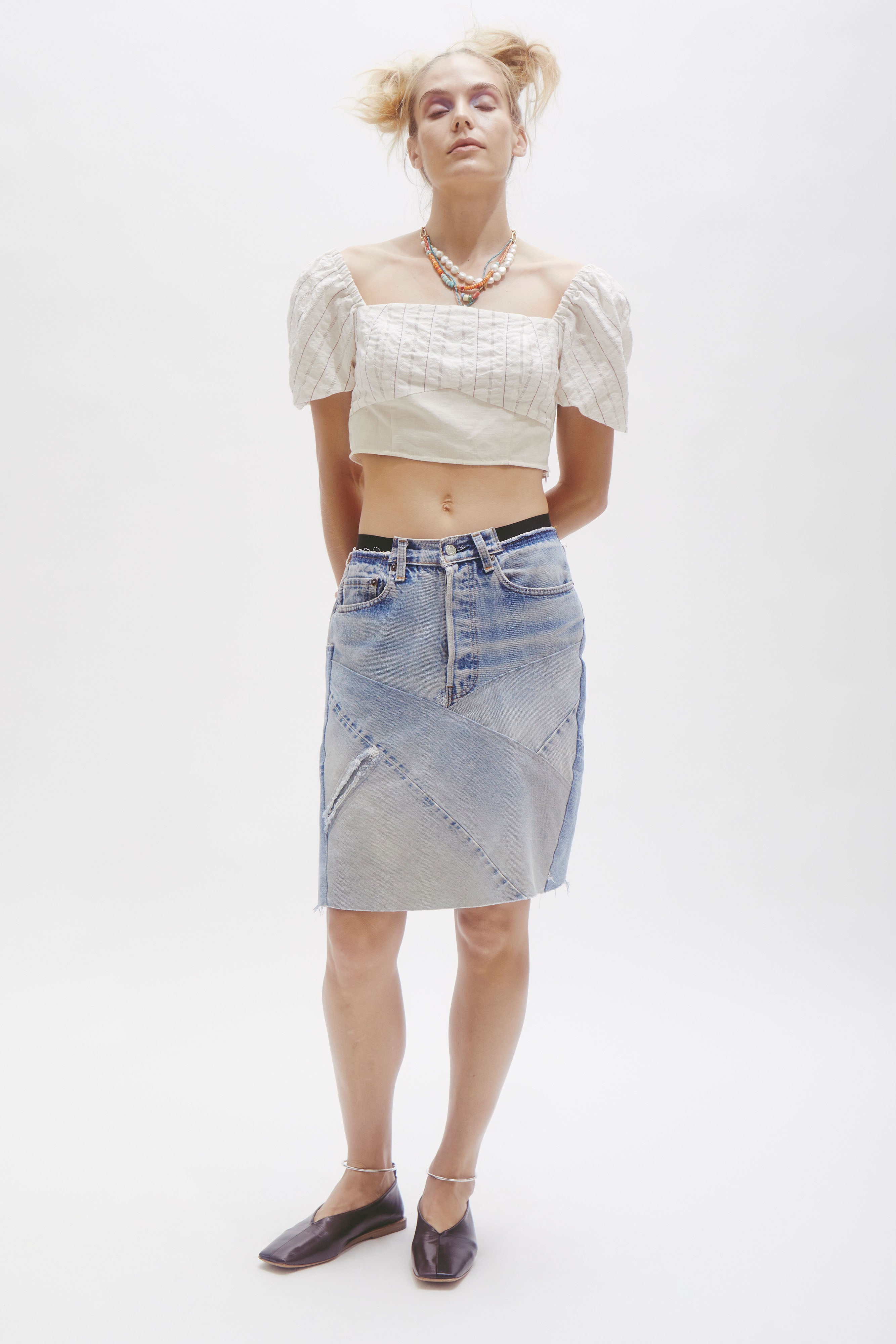 Precious Cargo Denim Skirt