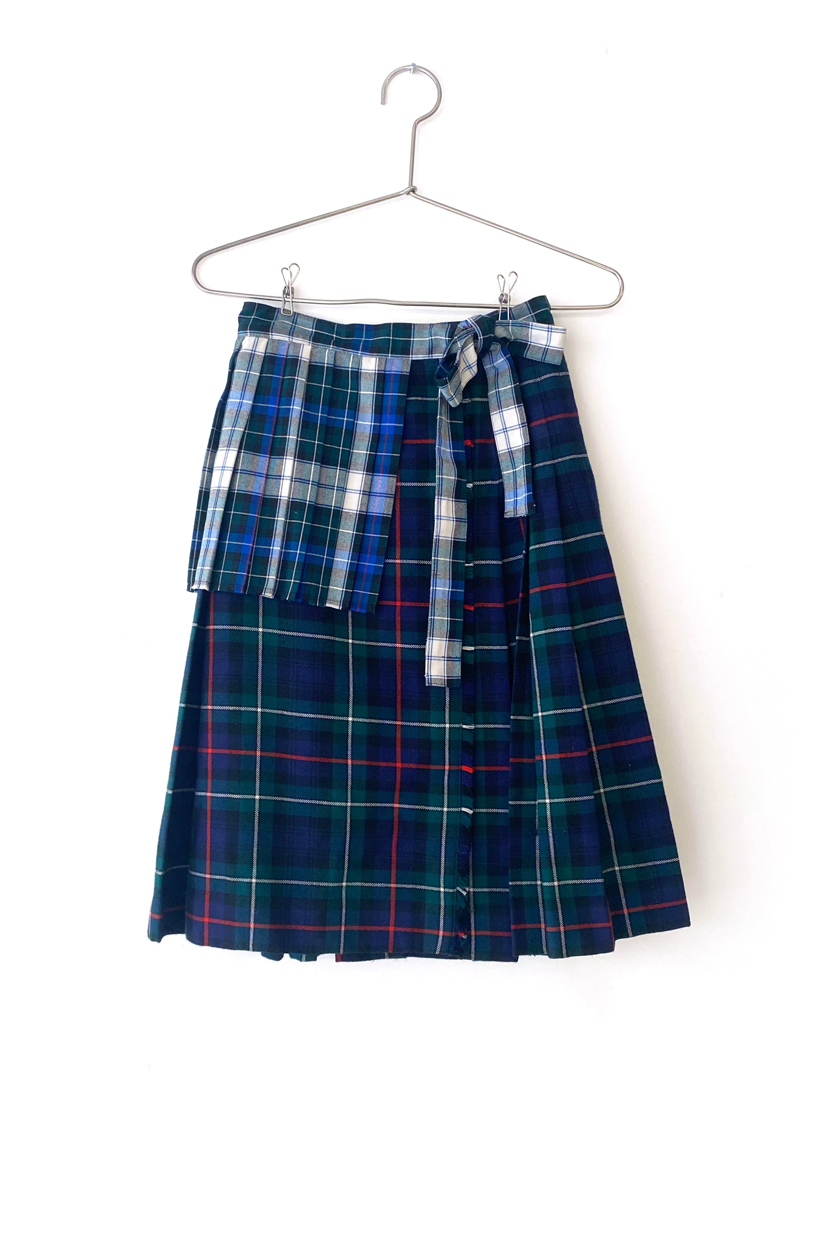 Double Pleated Plaid Skirt – Rentrayage